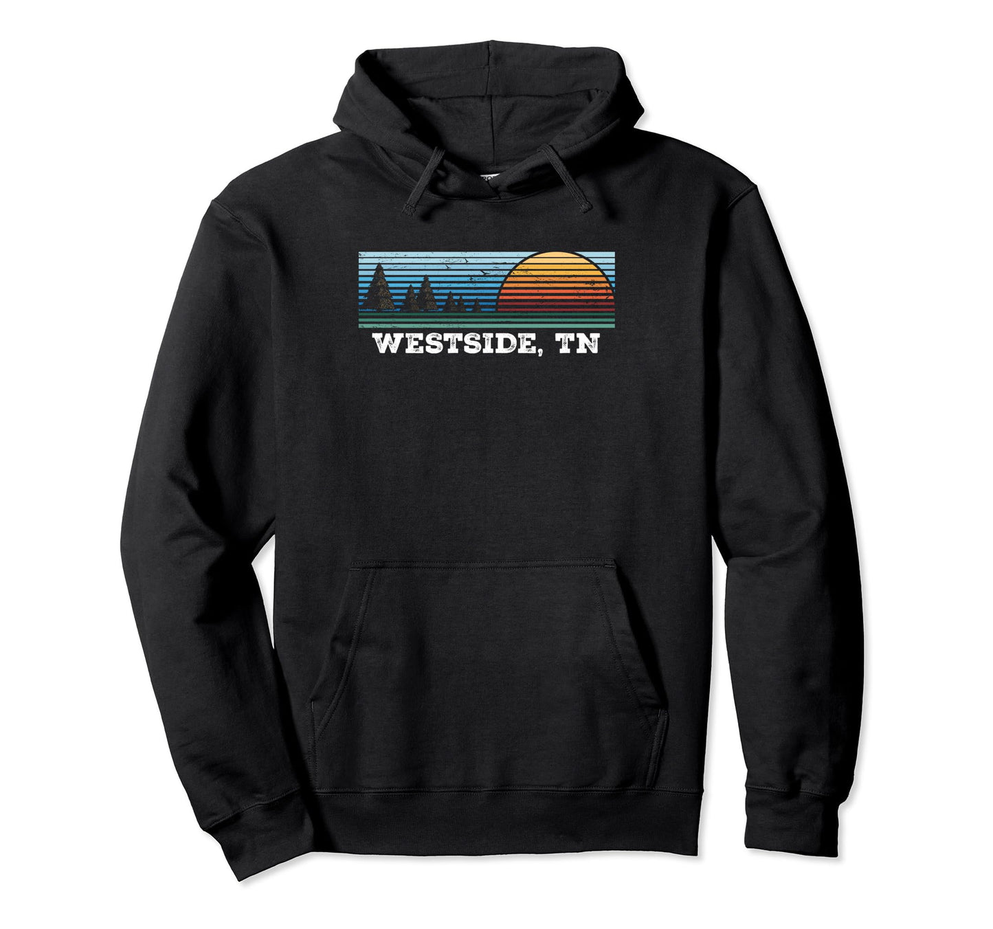 Sunset Stripes Westside Tennessee Hoodie - Graphic Print Unisex - T-Shirt, Sweatshirt, Hoodie