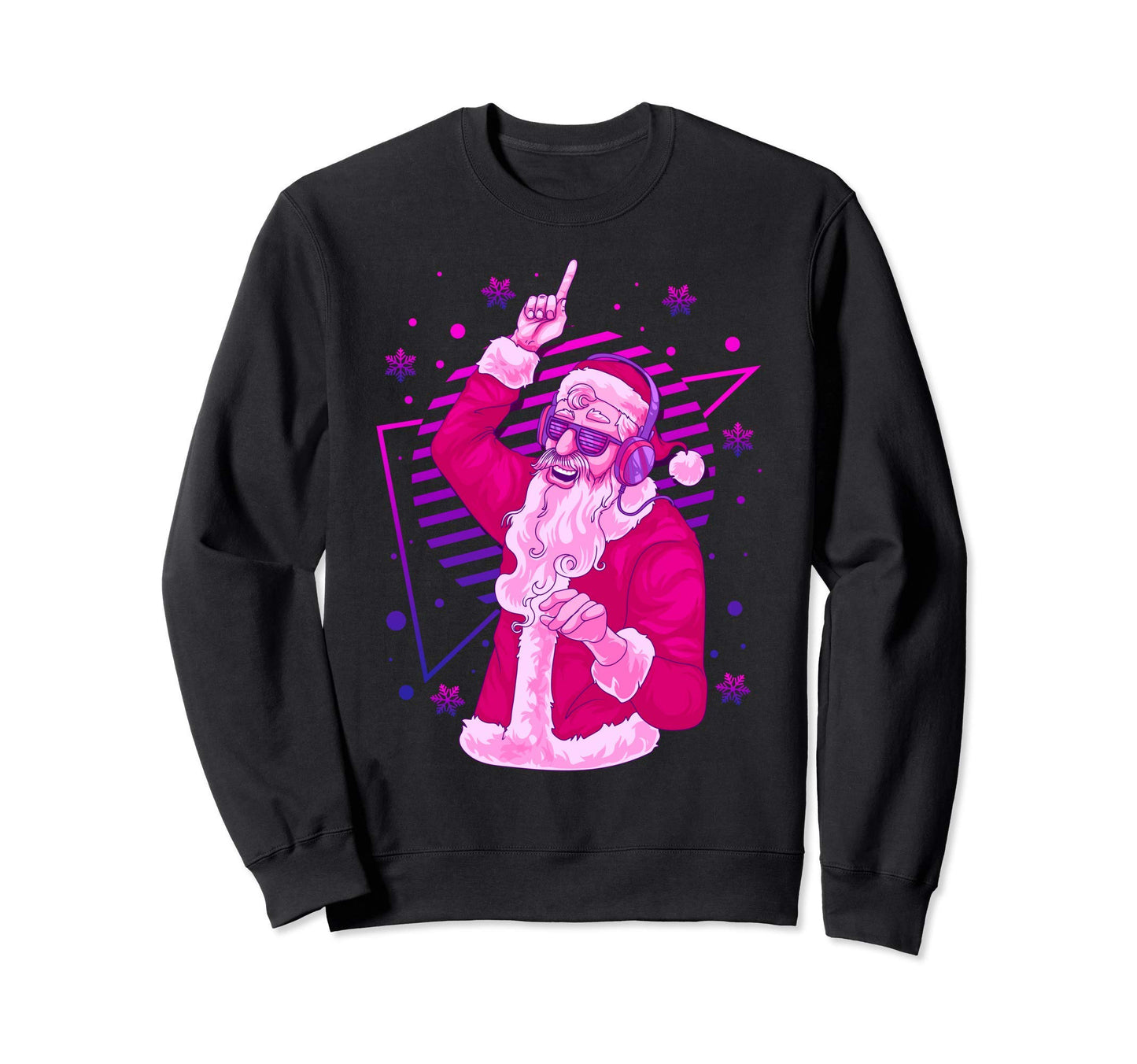 90S Vaporwave Aesthetic Party Santa Sweatshirt - Novelty Apparel Men Women - T-Shirt, Sweatshirt, Hoodie