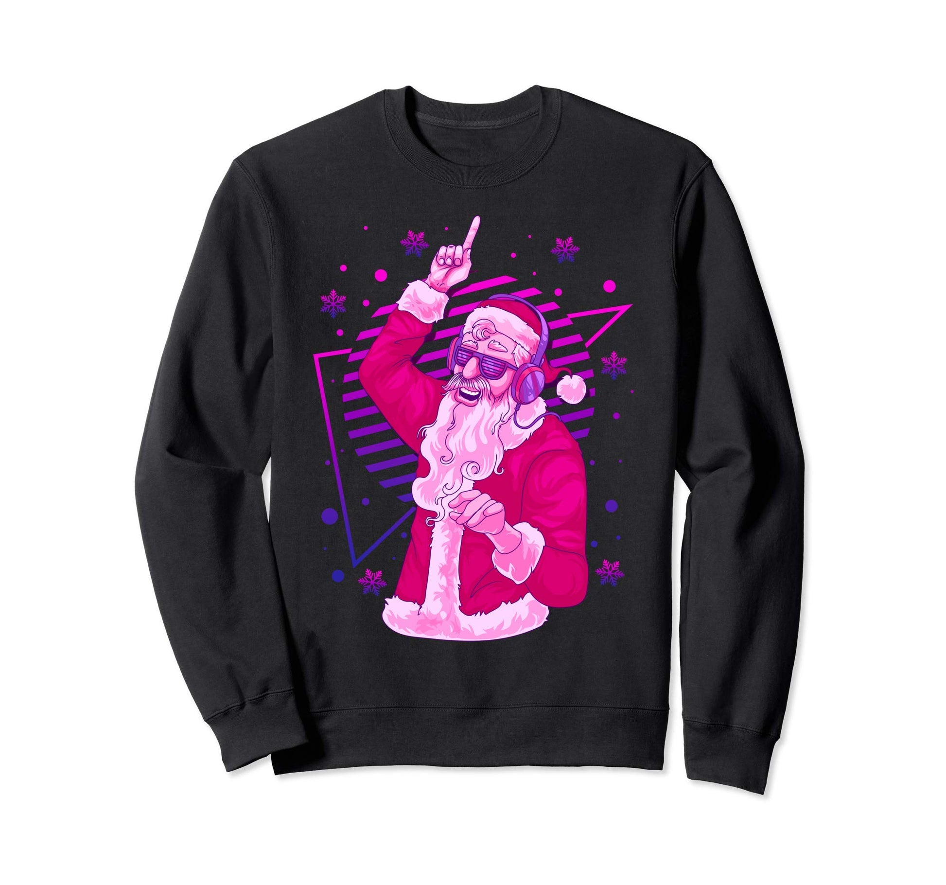 90S Vaporwave Aesthetic Party Santa Sweatshirt - Novelty Apparel Men Women - T-Shirt, Sweatshirt, Hoodie
