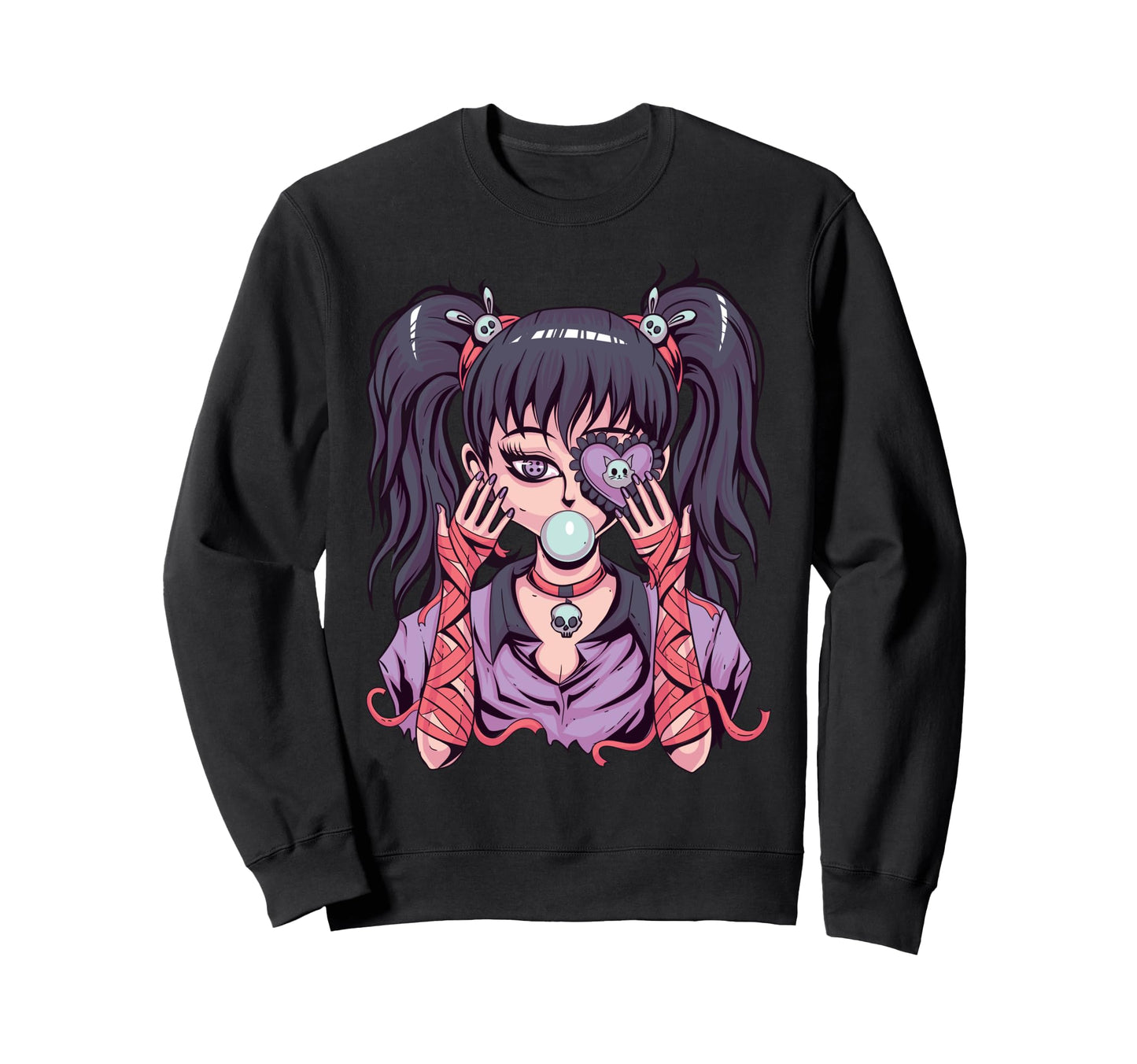 Harajuku Pastel Goth Vaporwave Sweatshirt - Streetwear Style Men Women - T-Shirt, Sweatshirt, Hoodie