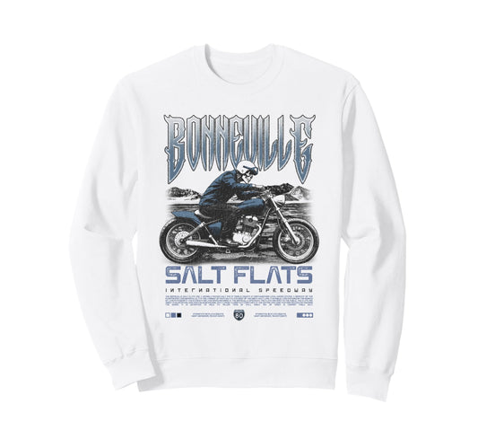 Bonneville Salt Flats Motorcycle Racing Sweatshirt - Graphic Print Unisex - T-Shirt, Sweatshirt, Hoodie