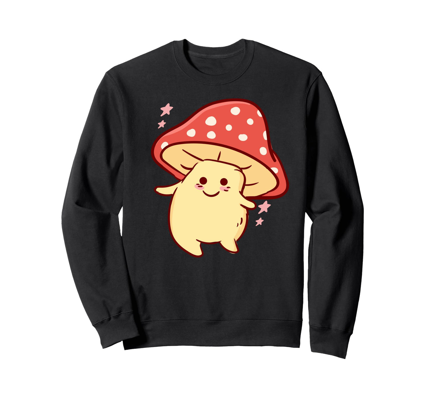 Kawaii Anime Mushroom Fly Sweatshirt - Casual Everyday Wear Men Women - T-Shirt, Sweatshirt, Hoodie