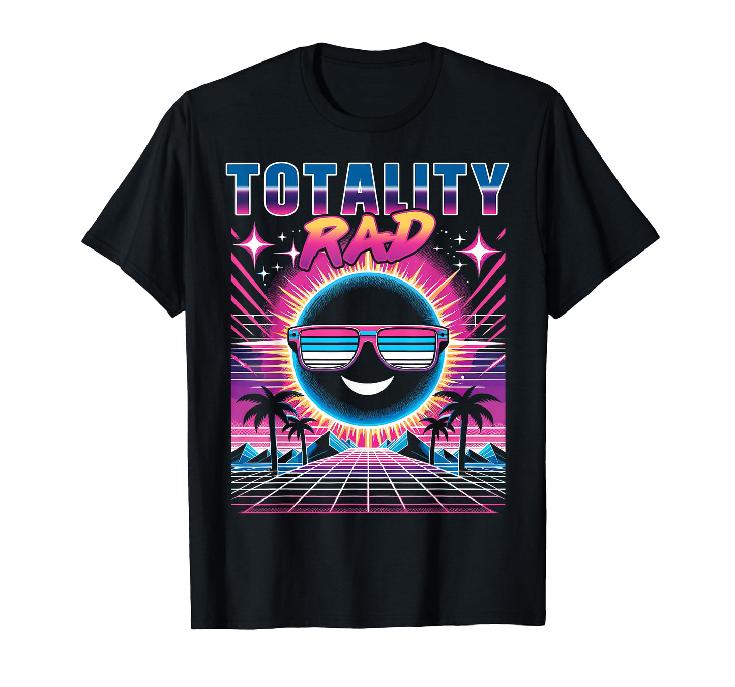 Totality Rad Total Solar Eclipse 80S T-Shirt - Unique Graphic Men Women - T-Shirt, Sweatshirt, Hoodie