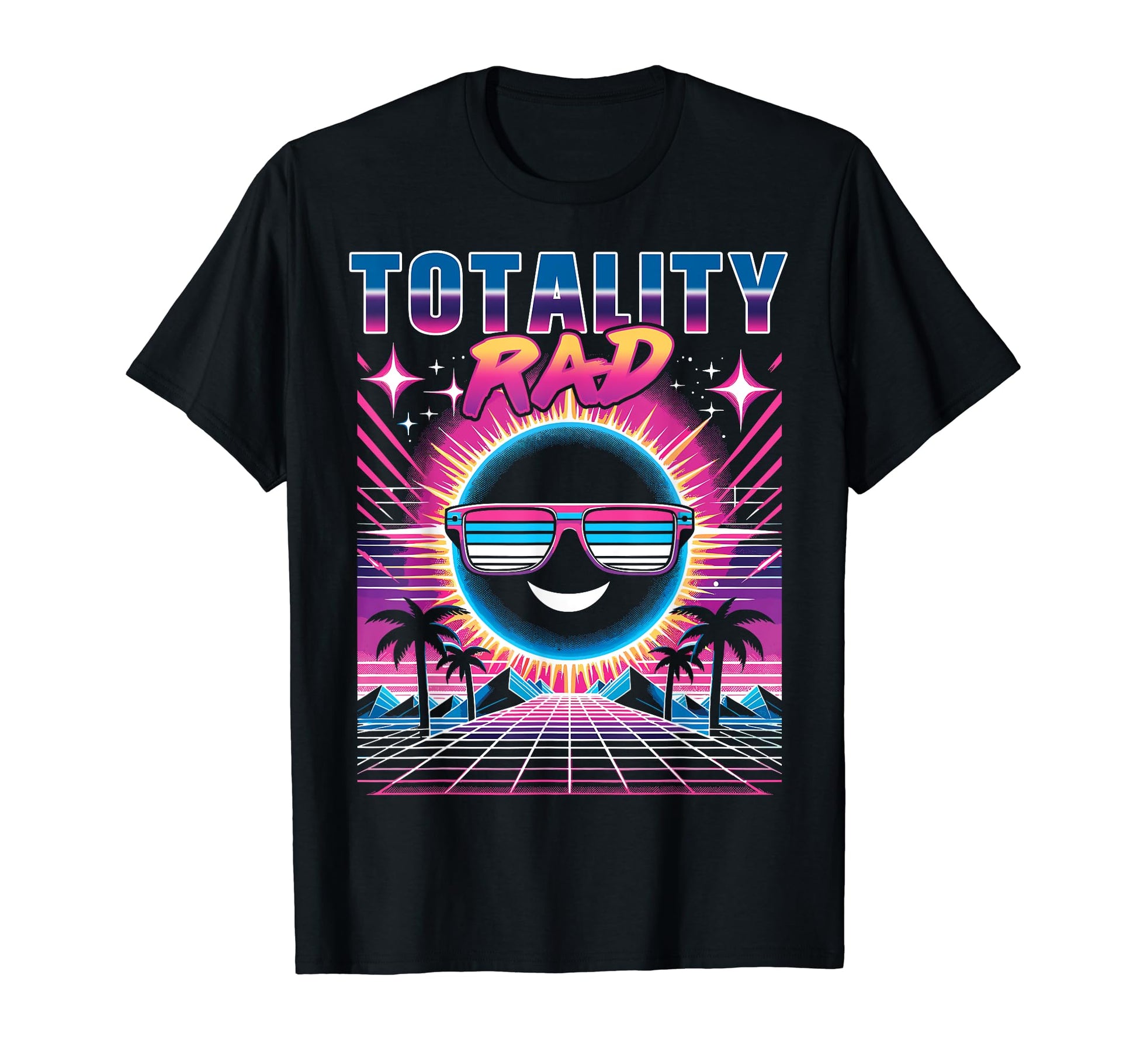 Totality Rad Total Solar Eclipse 80S T-Shirt - Unique Graphic Men Women - T-Shirt, Sweatshirt, Hoodie