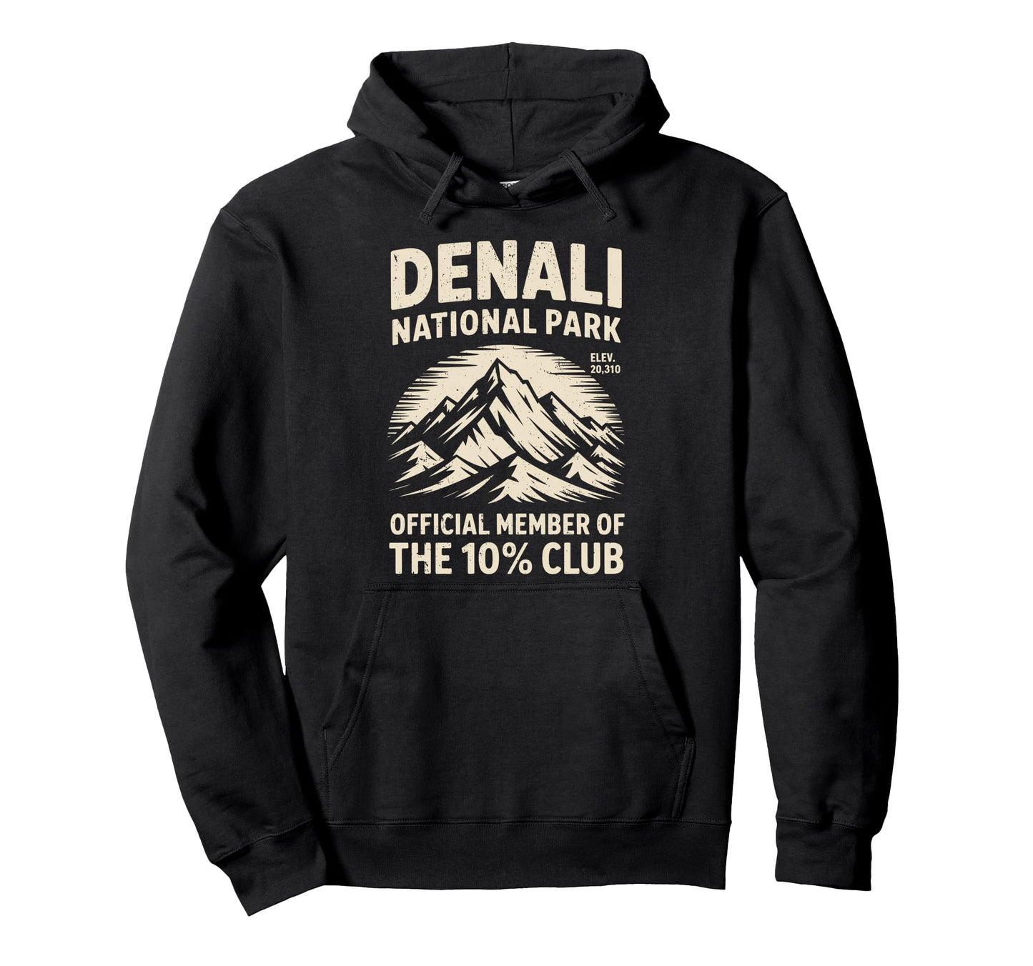 Denali 10 Percent Club Alaska Hoodie - Custom Art Print for Adults - T-Shirt, Sweatshirt, Hoodie