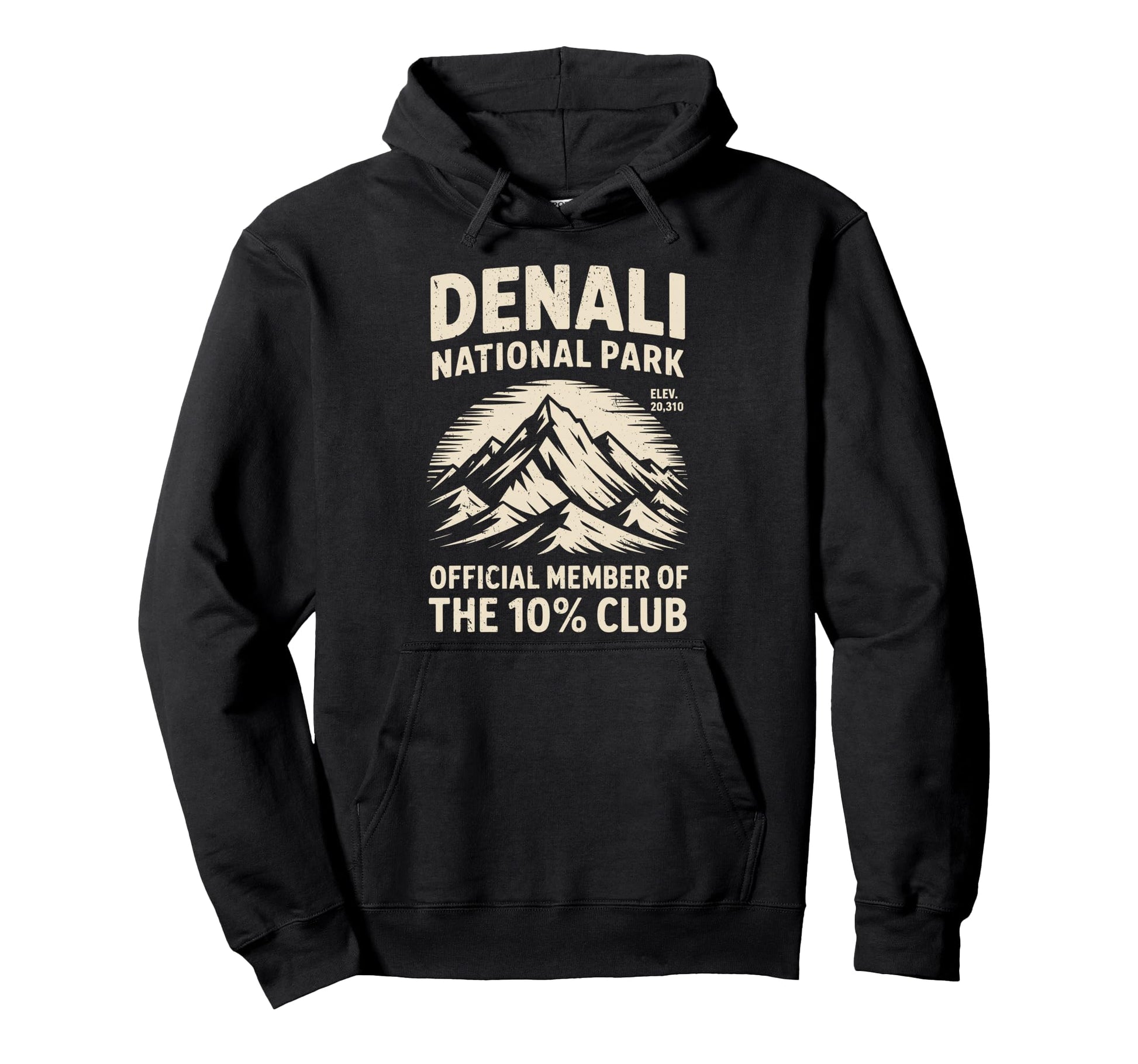 Denali 10 Percent Club Alaska Hoodie - Custom Art Print for Adults - T-Shirt, Sweatshirt, Hoodie