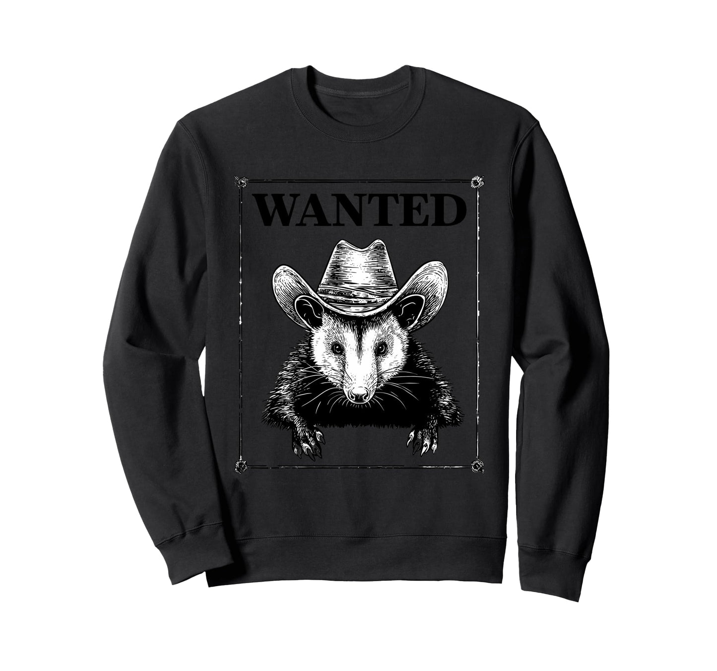 Country Cowboy Opossum Rodeo Sweatshirt - Custom Art Print for Adults - T-Shirt, Sweatshirt, Hoodie