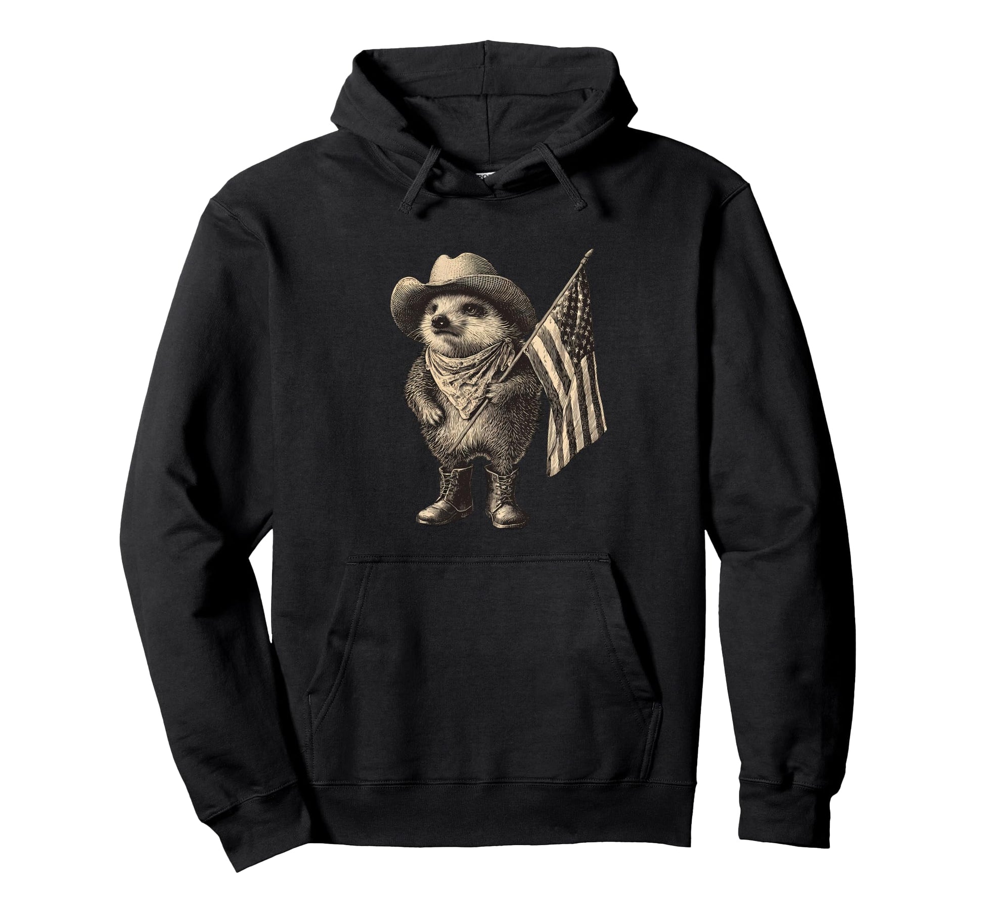 Country Cowboy Hedgehog Rodeo Cowgirl Hoodie - Custom Art Print Unisex - T-Shirt, Sweatshirt, Hoodie