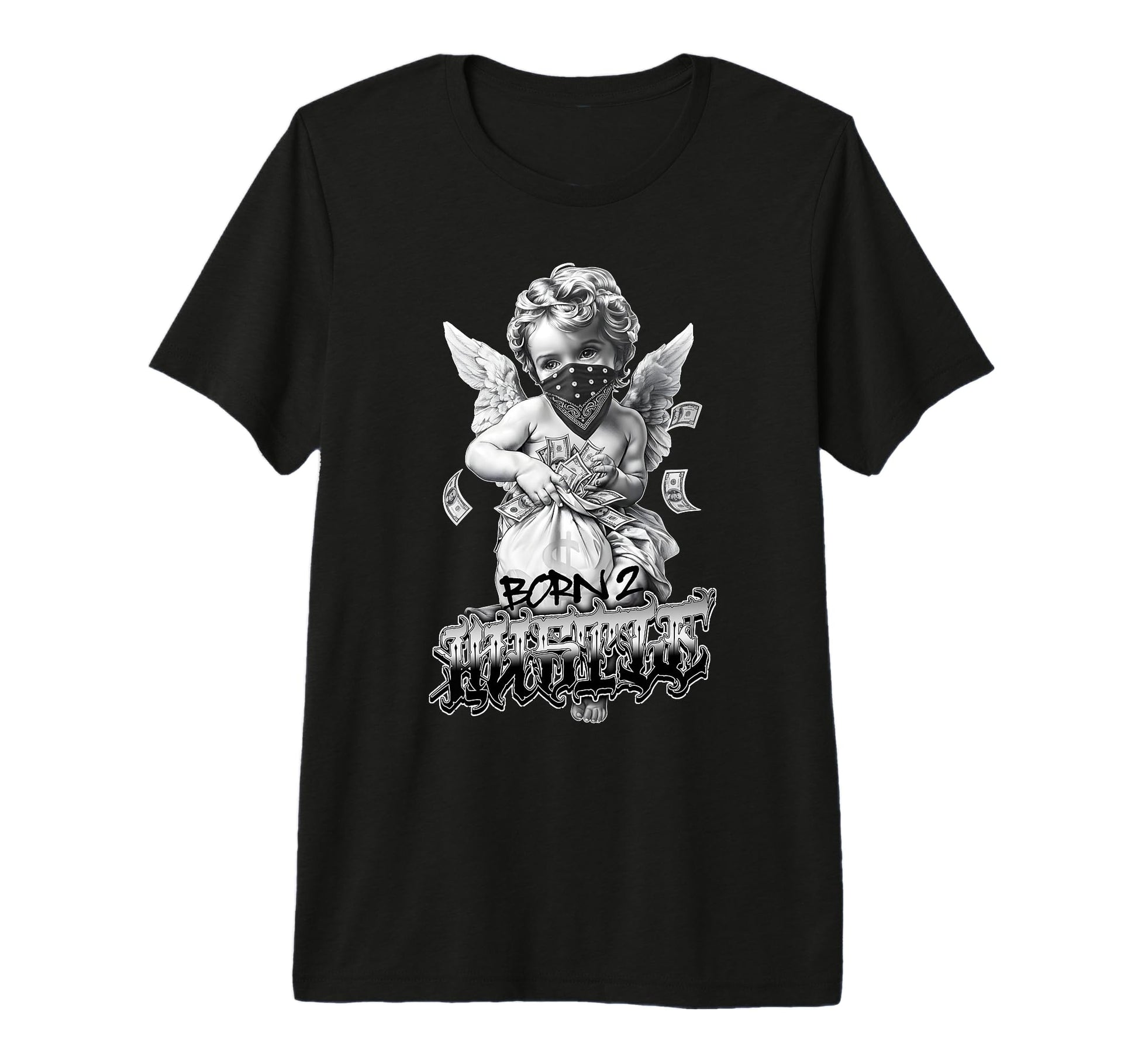 Born To Hustle Tattoo Art Chicano T-Shirt - Unique Graphic for Adults - T-Shirt, Sweatshirt, Hoodie