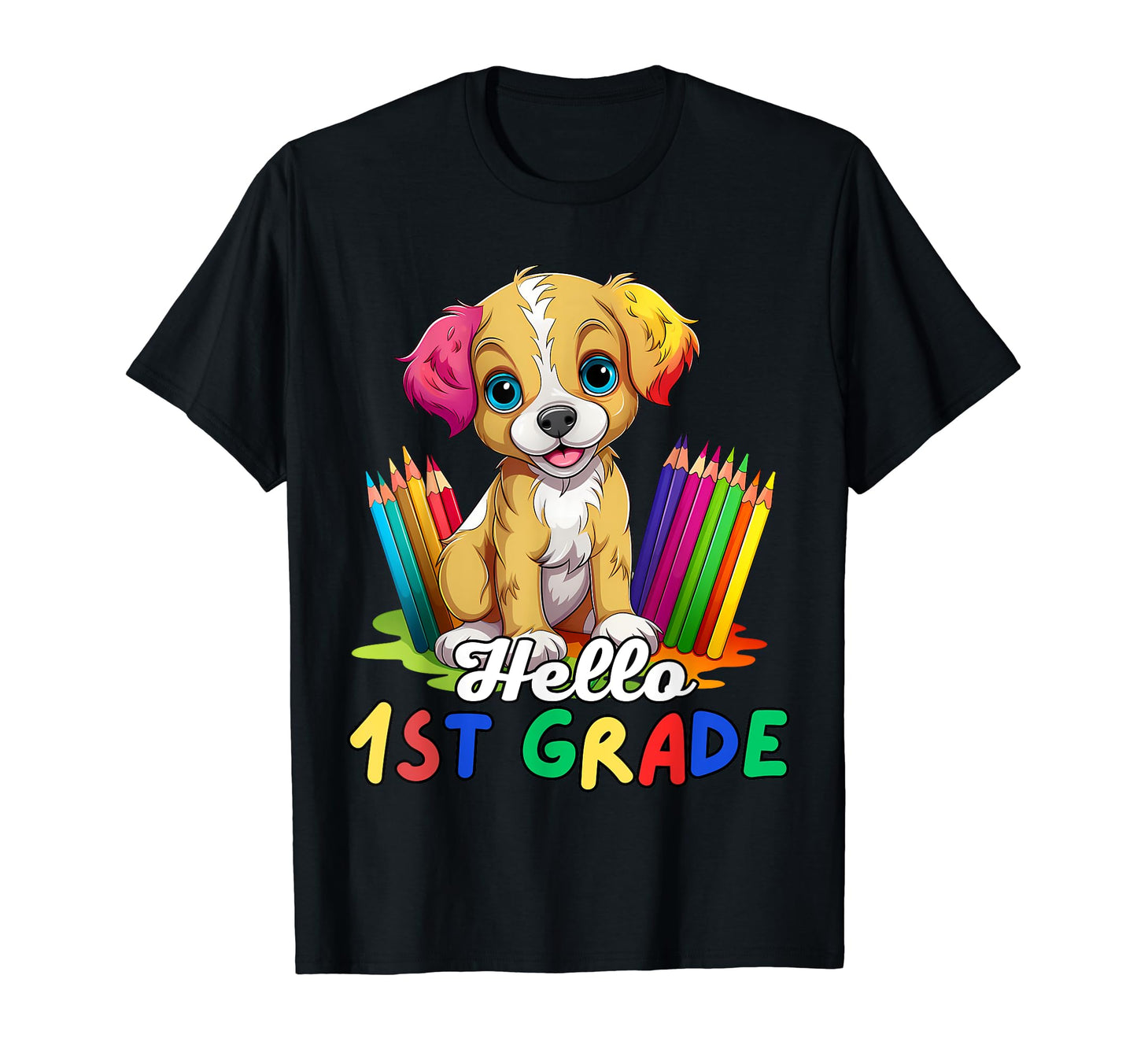 Hello 1St Grade Back To School First T-Shirt - Custom Art Print Men Women - T-Shirt, Sweatshirt, Hoodie