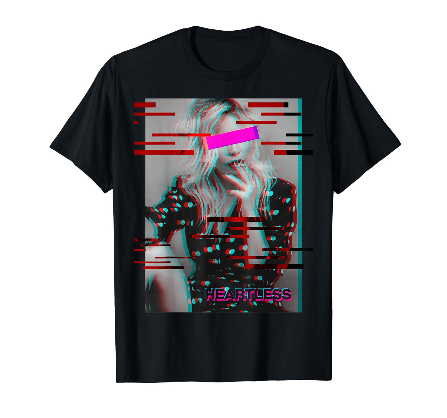 Heatless Antisocial Glitch Aesthetic T-Shirt - Graphic Print Unisex - T-Shirt, Sweatshirt, Hoodie