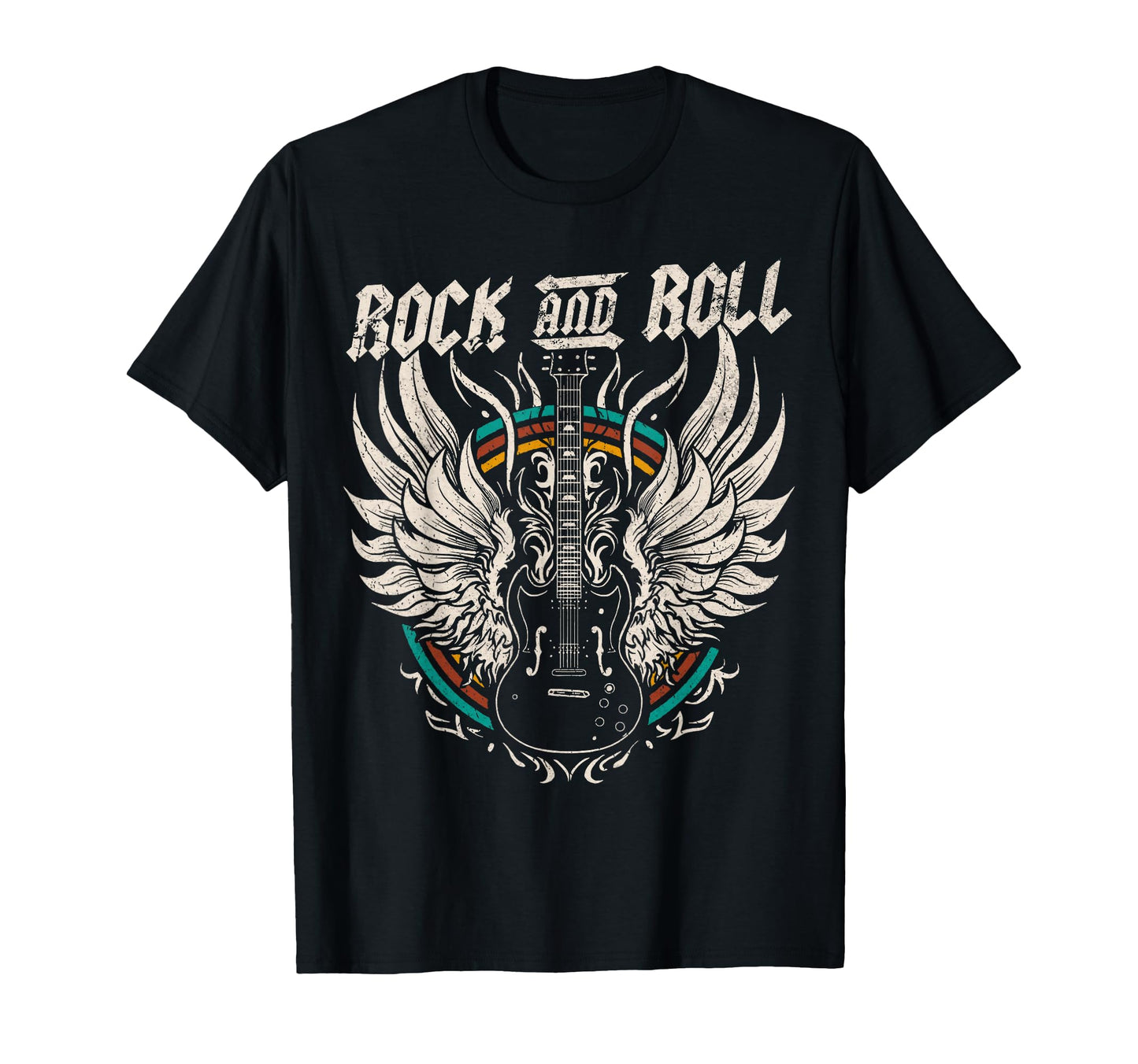 Rock And Roll Guitar Rock Music T-Shirt - Custom Art Print Unisex - T-Shirt, Sweatshirt, Hoodie