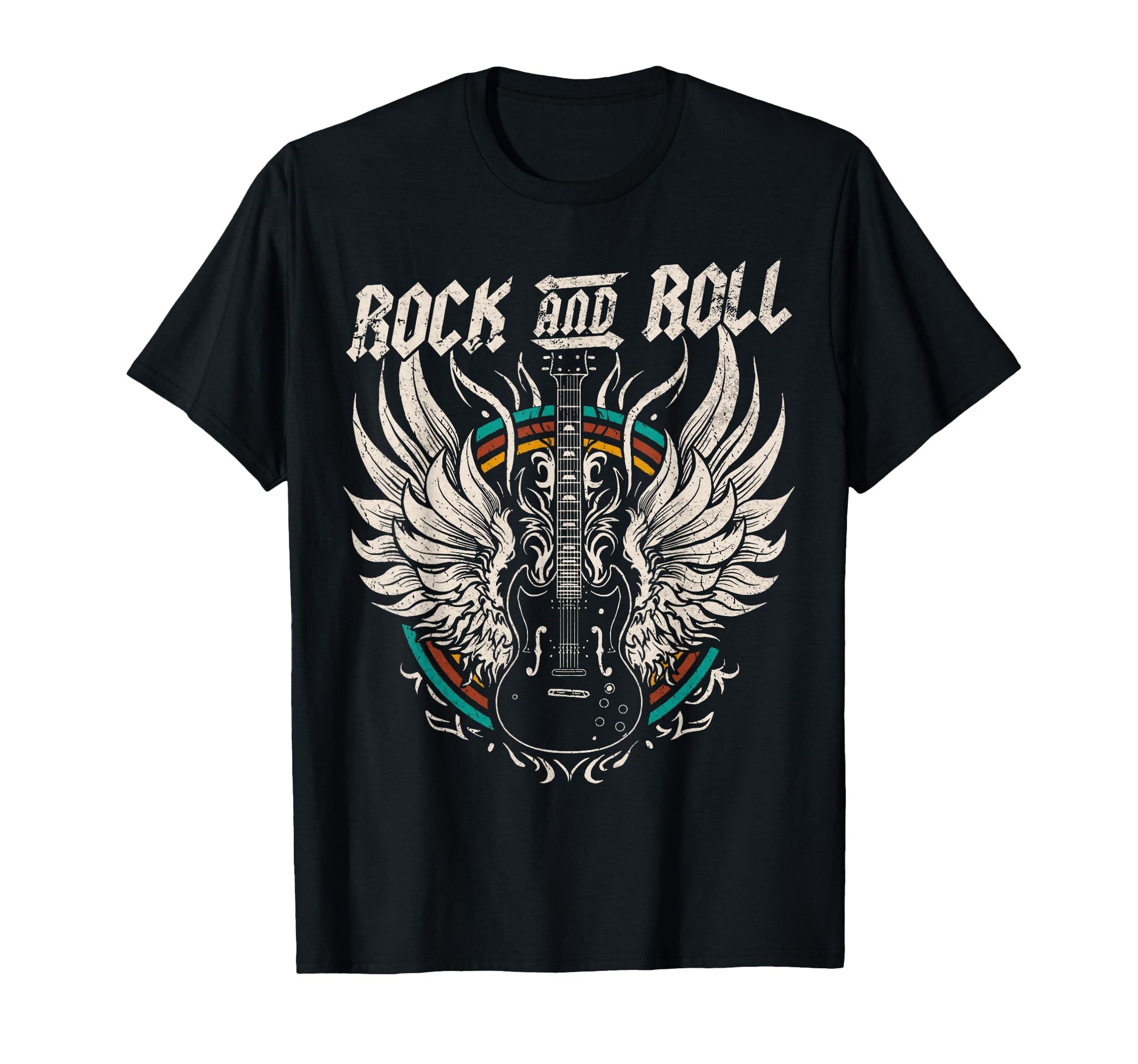 Rock And Roll Guitar Rock Music T-Shirt - Custom Art Print Unisex - T-Shirt, Sweatshirt, Hoodie