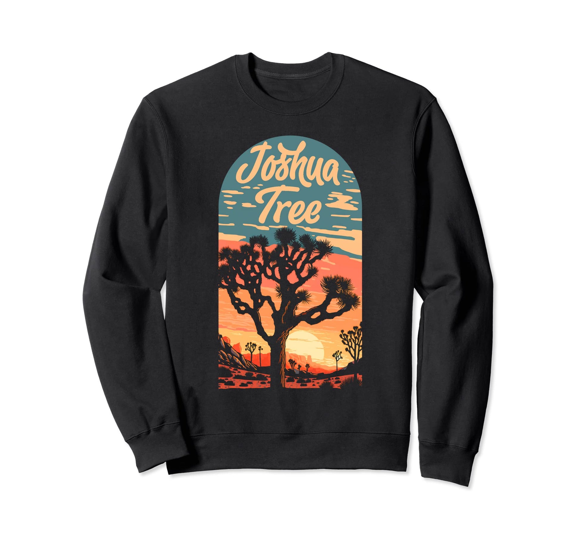 Joshua Tree Sunset National Park Sweatshirt - Aesthetic Graphic for Adults - T-Shirt, Sweatshirt, Hoodie