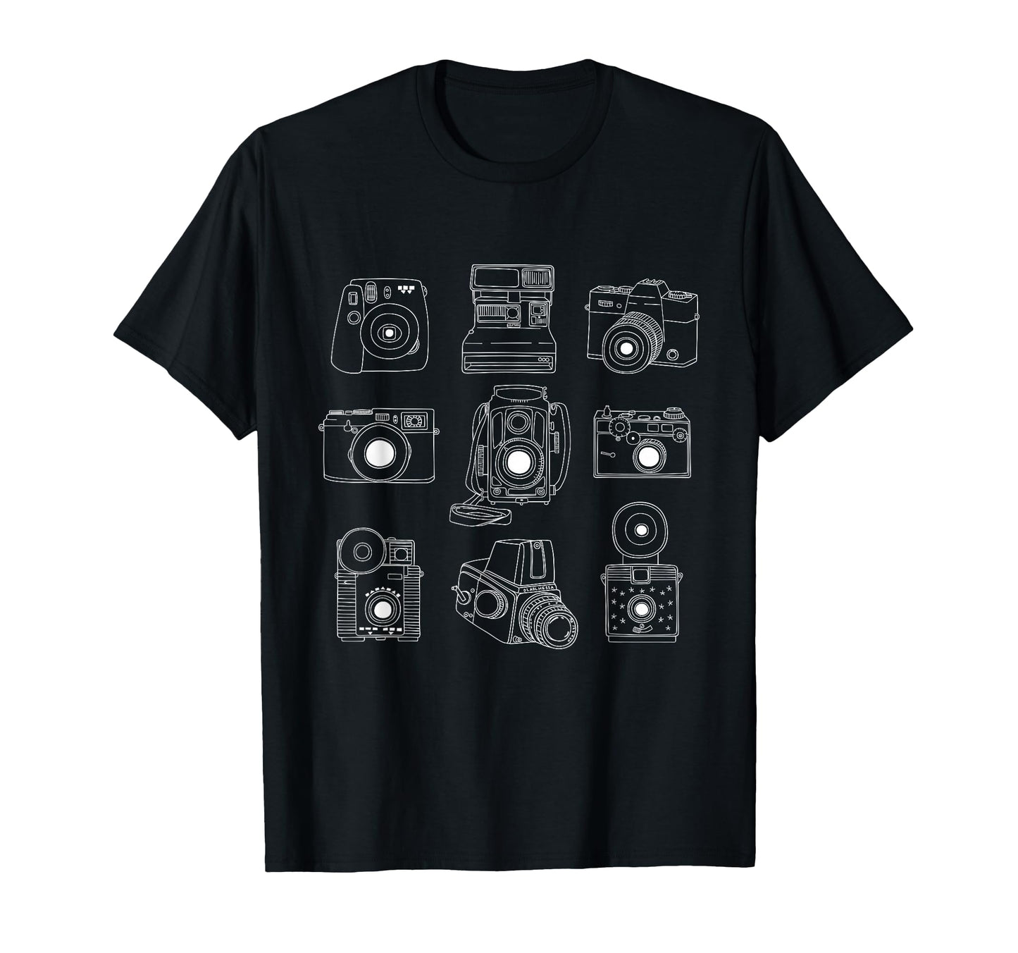Photographer White Hand Drawn T-Shirt - Aesthetic Graphic for Adults - T-Shirt, Sweatshirt, Hoodie