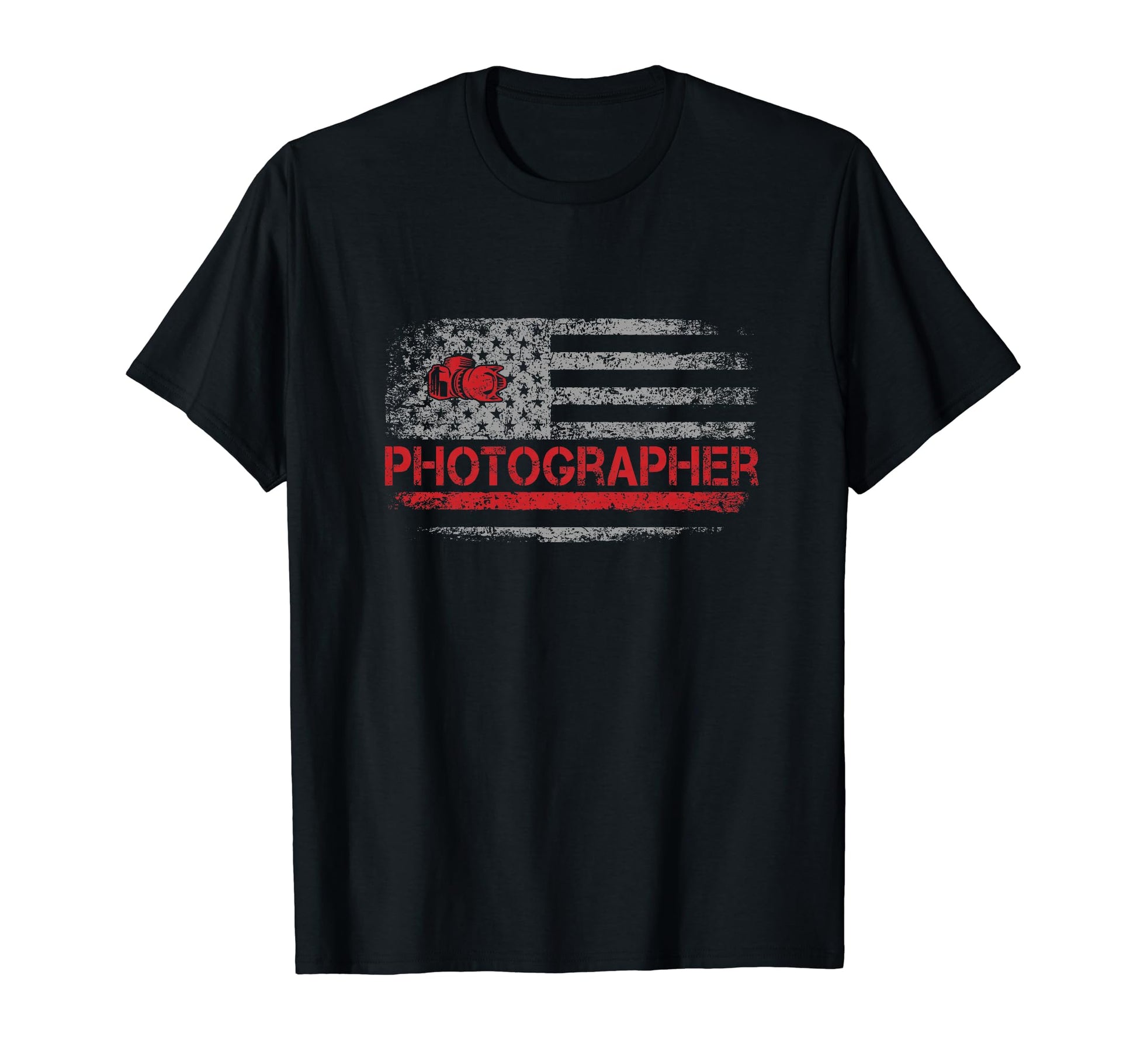 Photographer Usa American Flag T-Shirt - Custom Art Print Men Women - T-Shirt, Sweatshirt, Hoodie