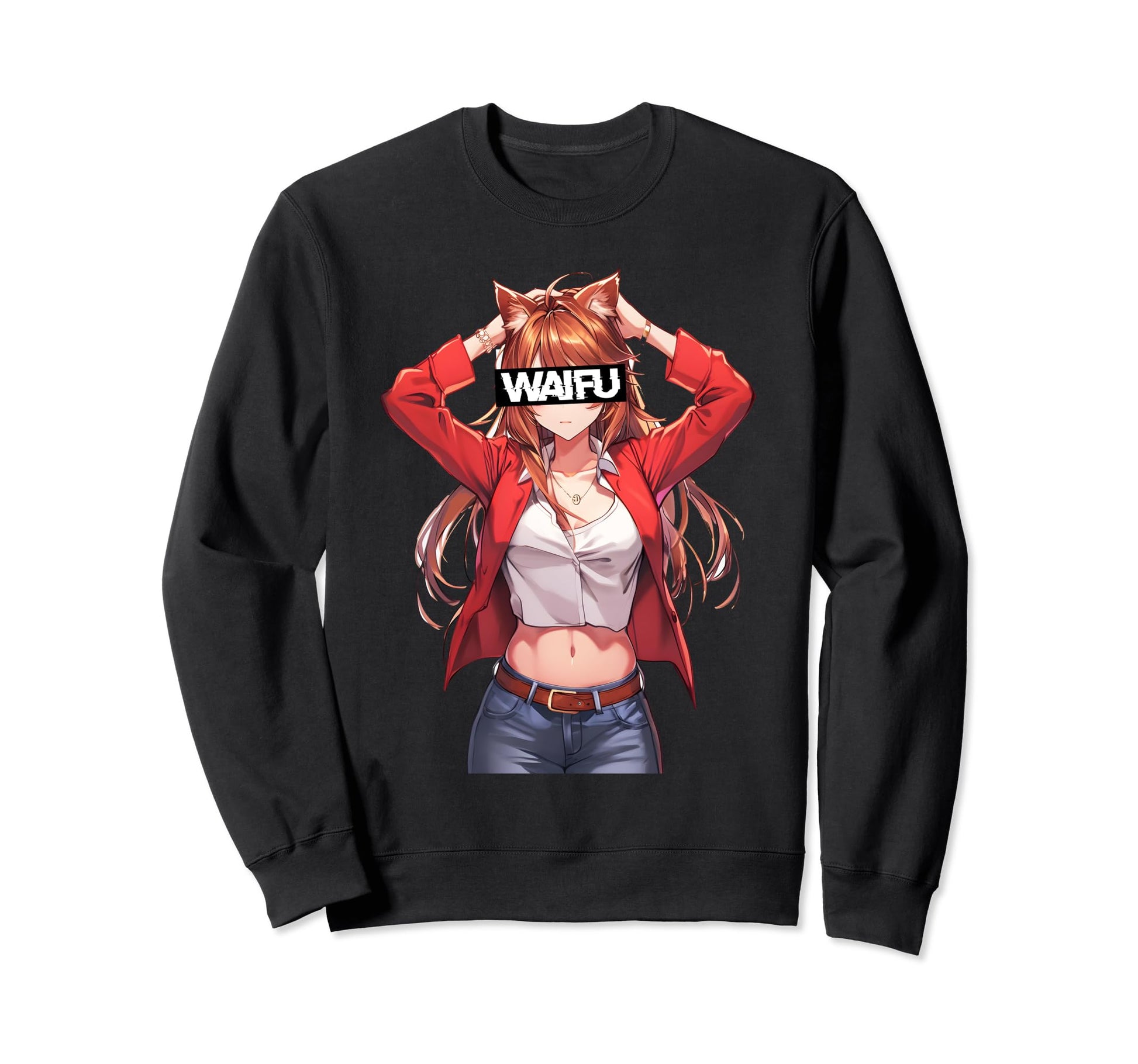 Japanese Aesthetic Waifu Anime Sweatshirt - Aesthetic Graphic for Adults - T-Shirt, Sweatshirt, Hoodie