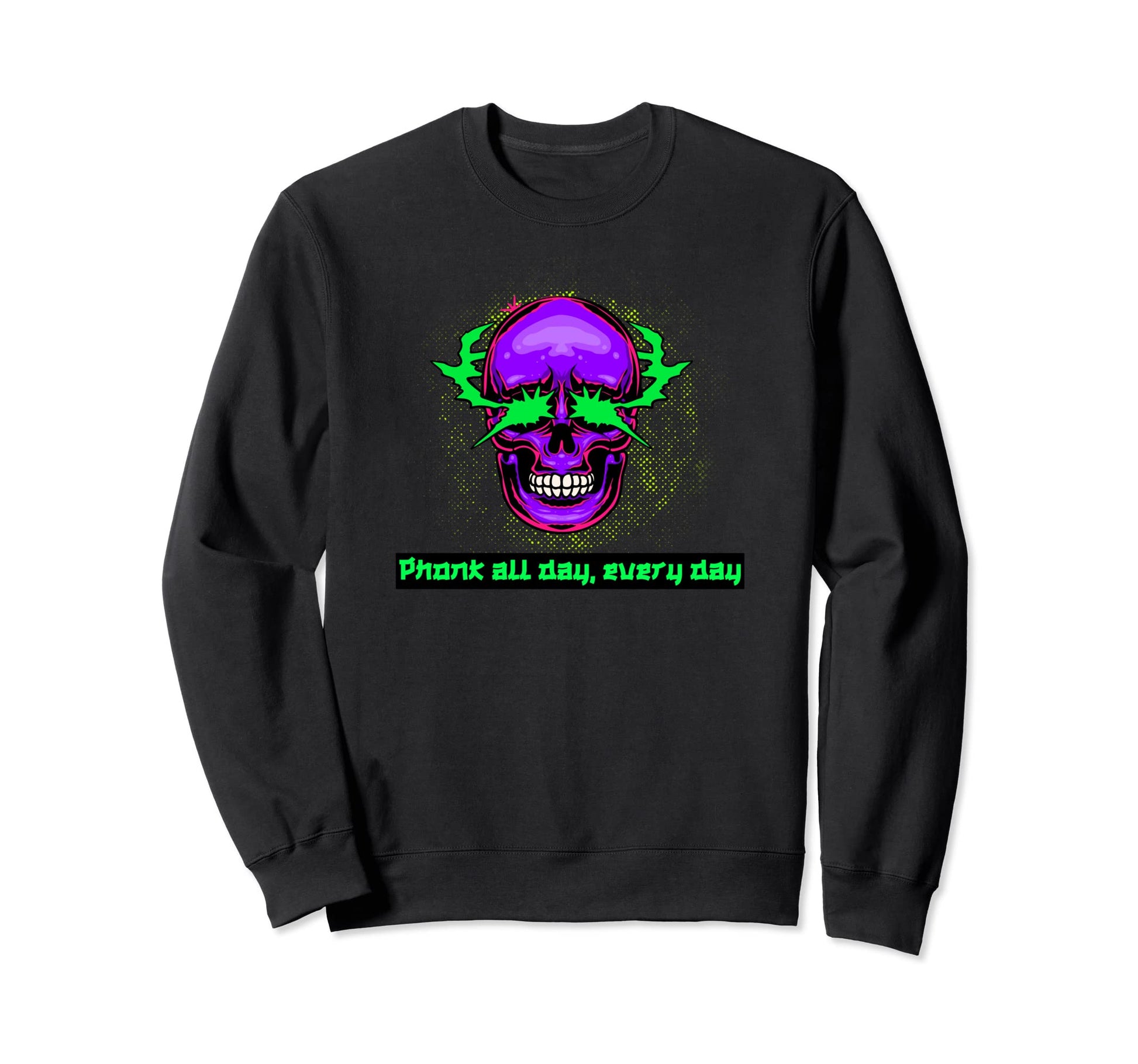 Phonk Vaporwave Skull Aesthetic Sweatshirt - Graphic Print Unisex - T-Shirt, Sweatshirt, Hoodie