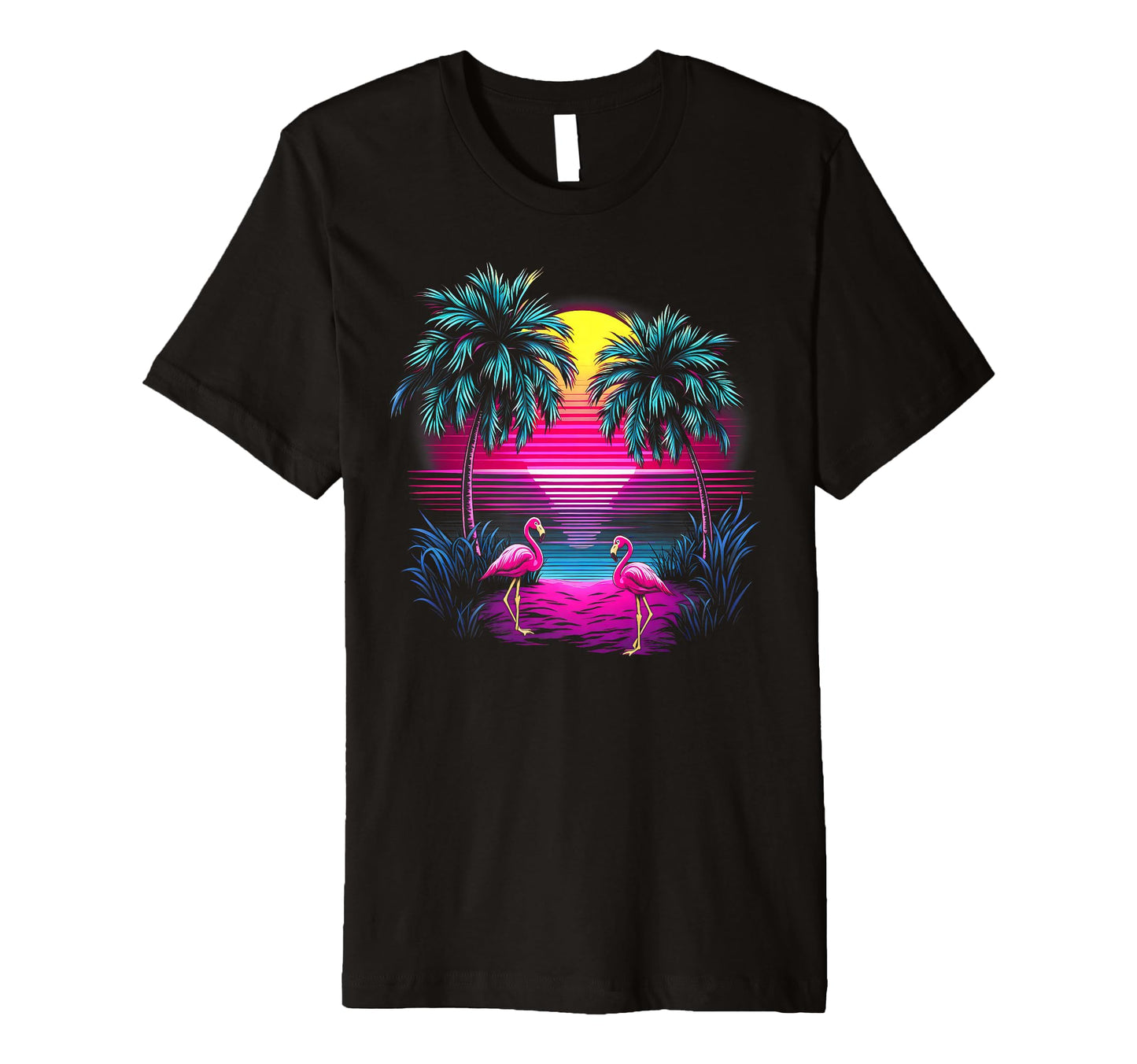 90S Vaporwave Aesthetic Palm Trees 80S T-Shirt - Fun Novelty Design Unisex - T-Shirt, Sweatshirt, Hoodie