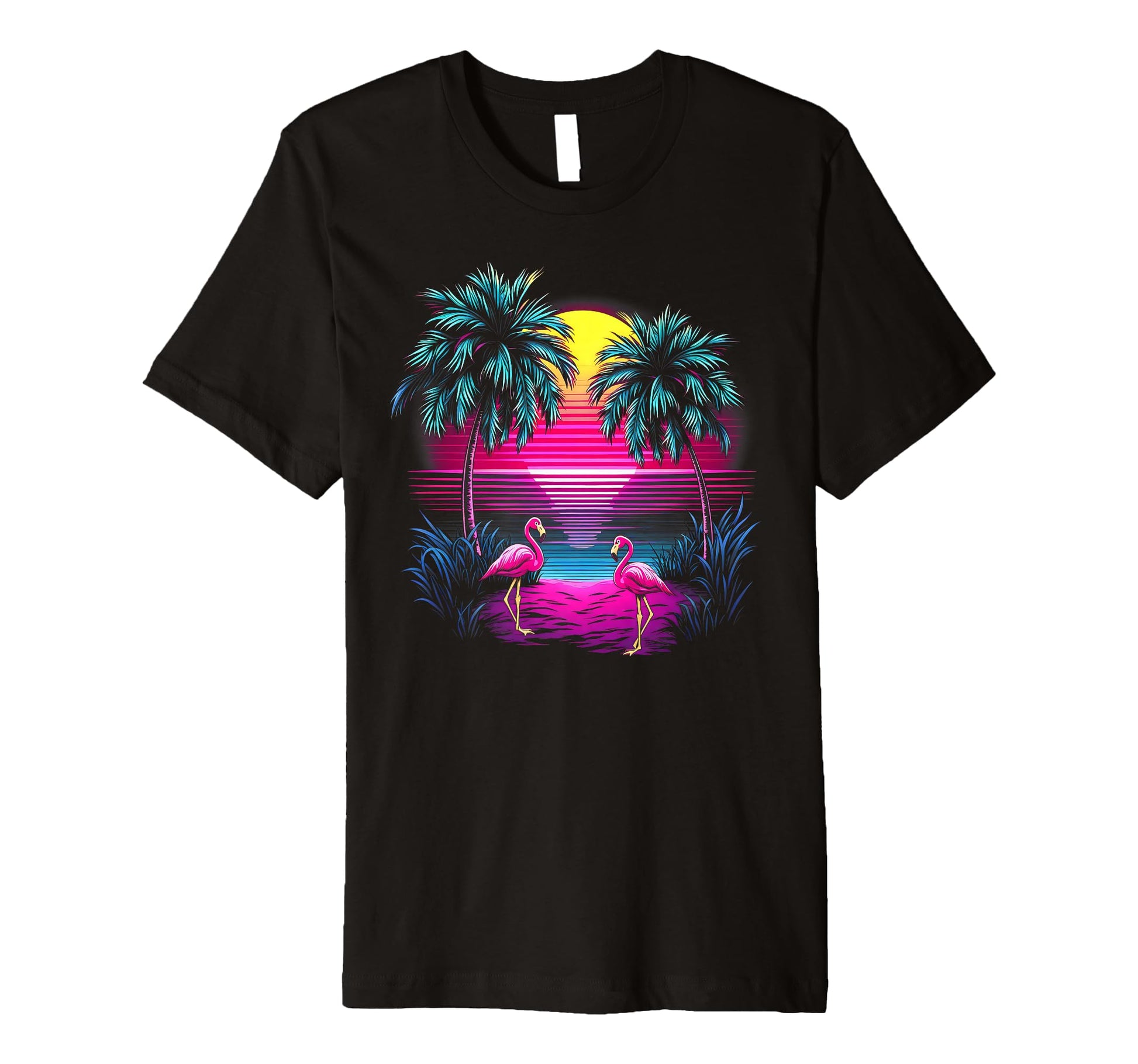90S Vaporwave Aesthetic Palm Trees 80S T-Shirt - Fun Novelty Design Unisex - T-Shirt, Sweatshirt, Hoodie