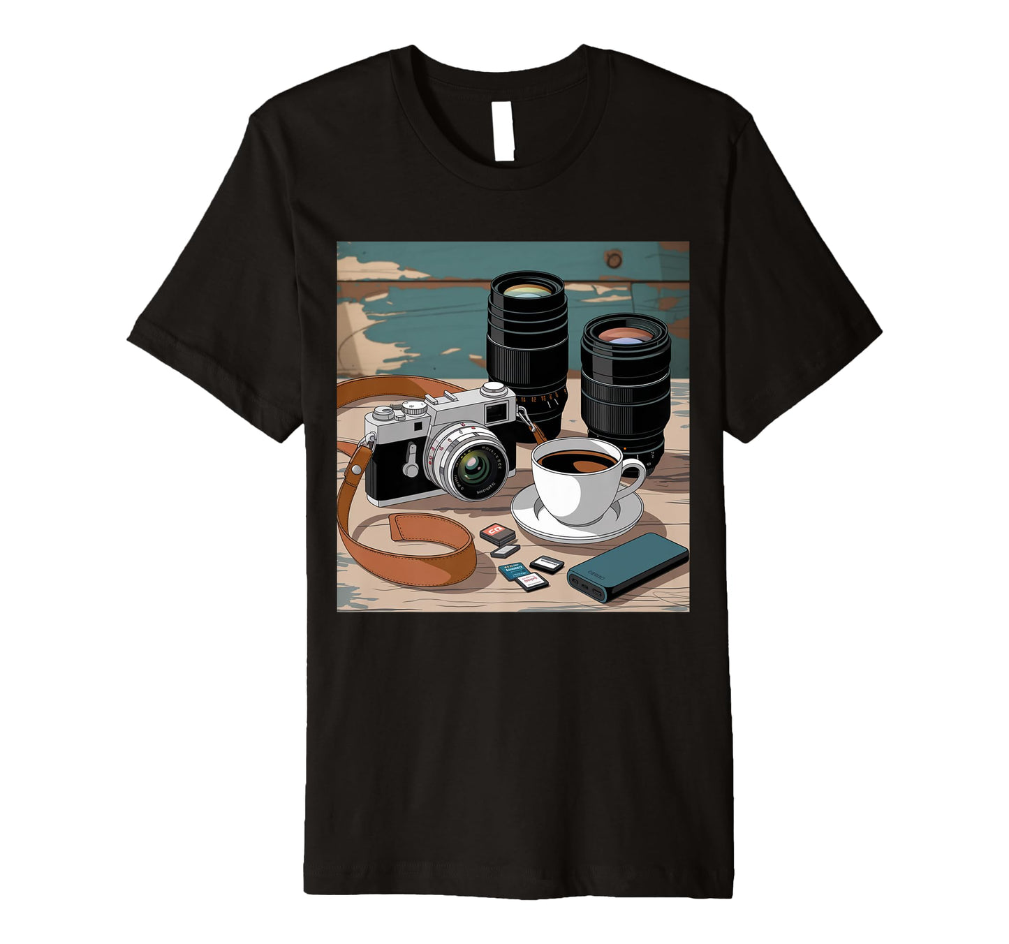 Film Camera And Coffee Lover T-Shirt - Casual Everyday Wear for Adults - T-Shirt, Sweatshirt, Hoodie