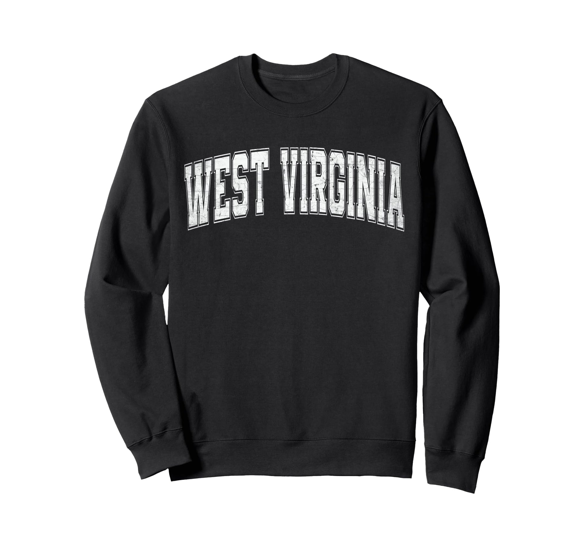 West Virginia White Text Sweatshirt - Unique Graphic for Adults - T-Shirt, Sweatshirt, Hoodie
