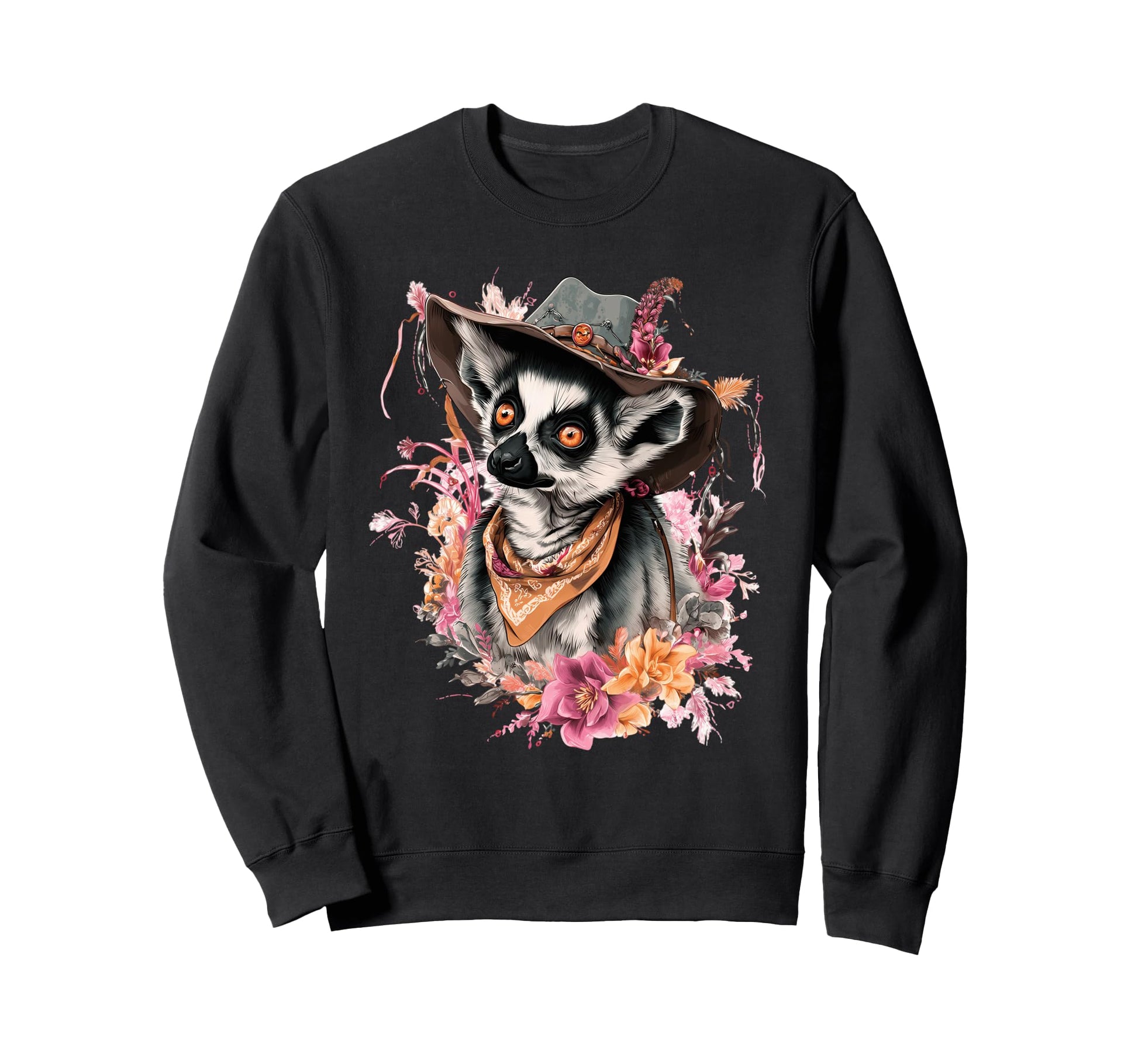 Lemur Cowboy Rodeo Cowgirl Western Sweatshirt - Aesthetic Graphic Unisex - T-Shirt, Sweatshirt, Hoodie