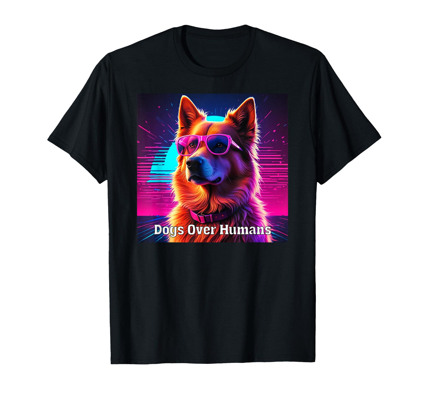 Vaporwave Aesthetic 80S 90S Funny Dog Lover T-Shirt - Graphic Print Unisex - T-Shirt, Sweatshirt, Hoodie