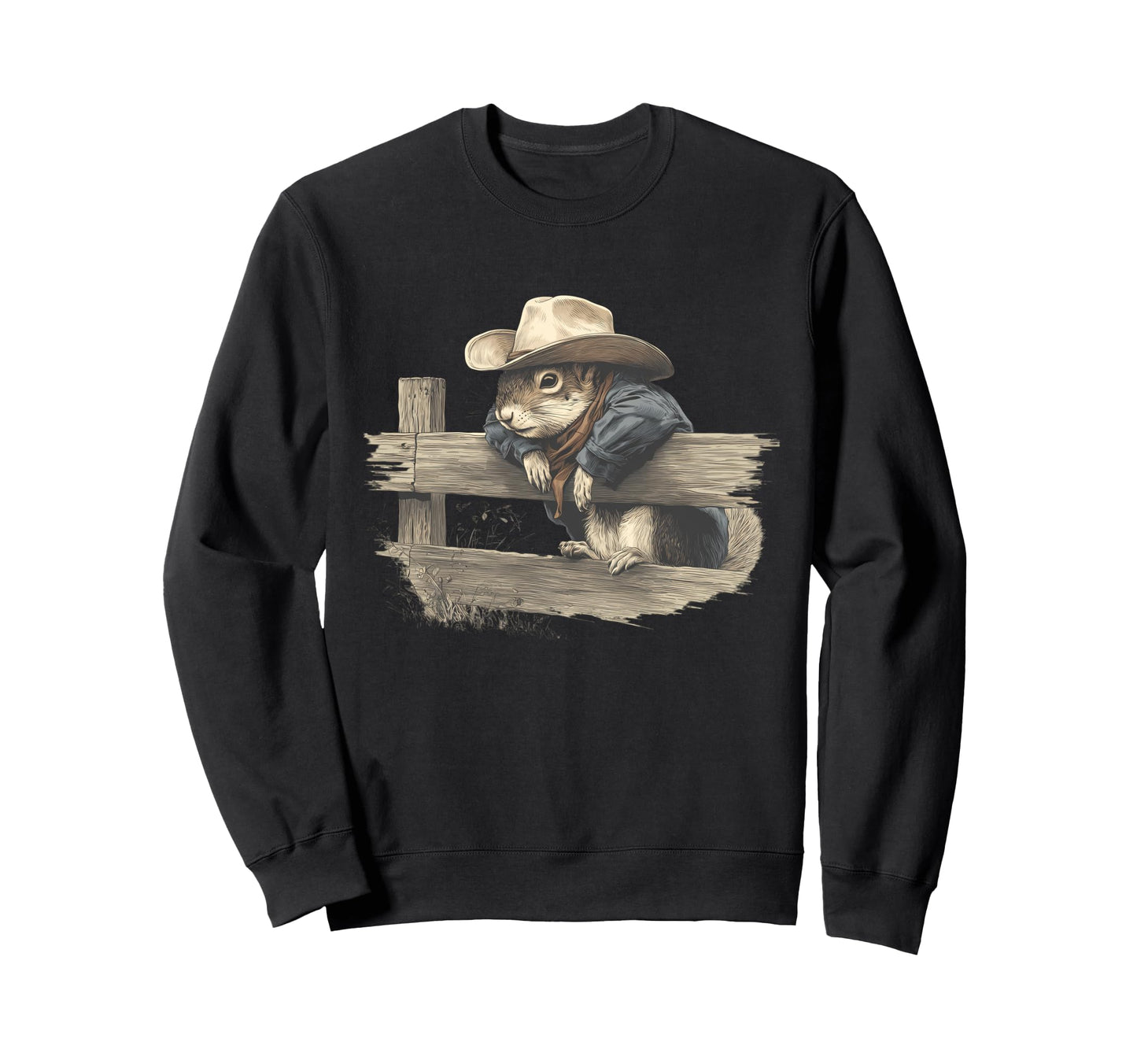 Squirrel Cowboy Rodeo Cowgirl Sweatshirt - Streetwear Style for Adults - T-Shirt, Sweatshirt, Hoodie