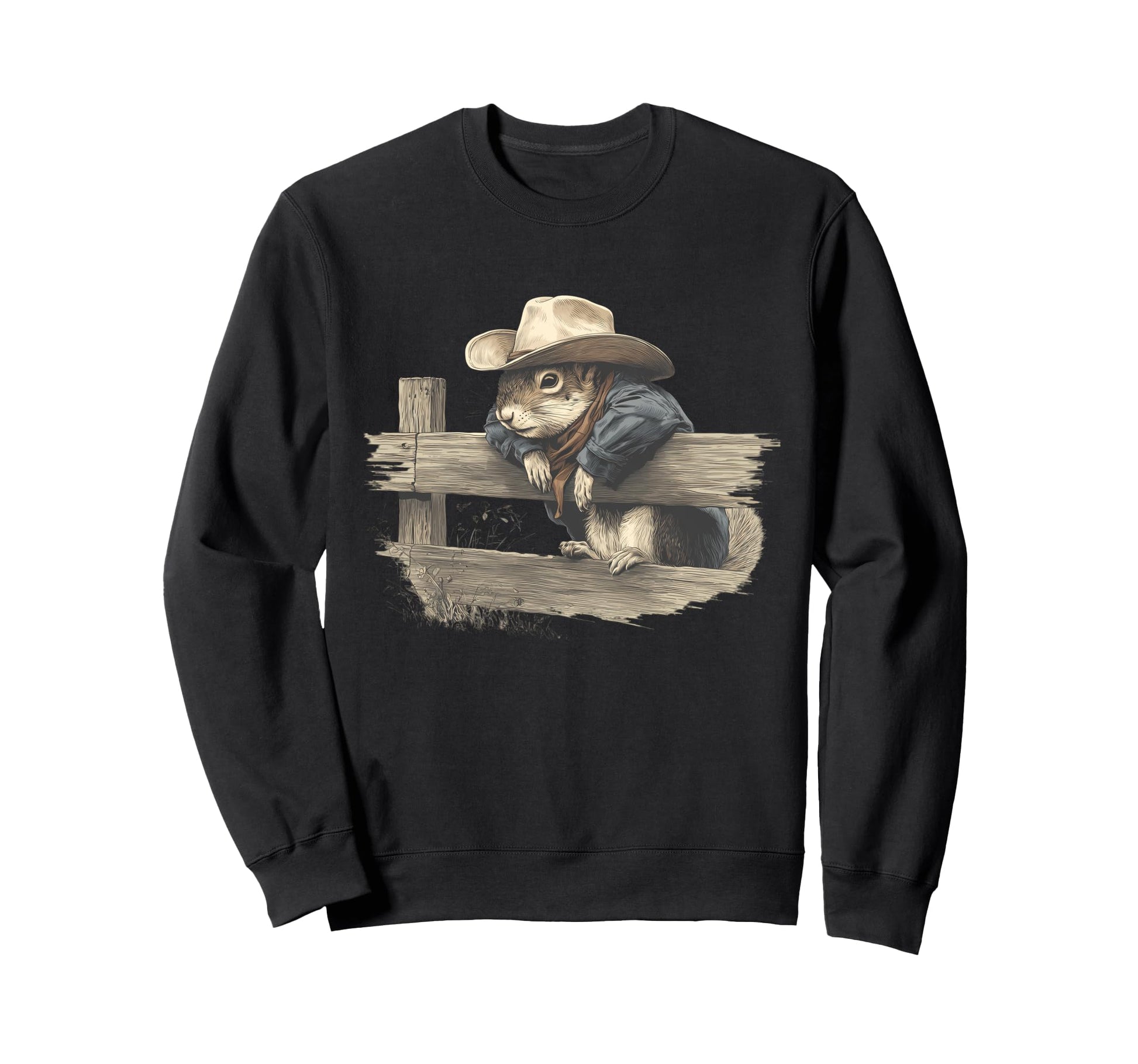 Squirrel Cowboy Rodeo Cowgirl Sweatshirt - Streetwear Style for Adults - T-Shirt, Sweatshirt, Hoodie