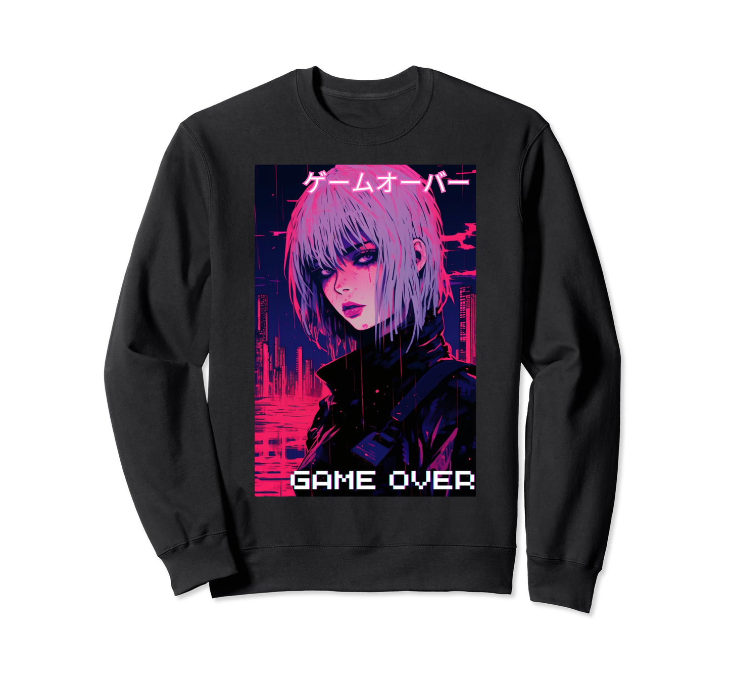 Japanese Vaporwave Sad Anime Indie Sweatshirt - Custom Art Print Unisex - T-Shirt, Sweatshirt, Hoodie