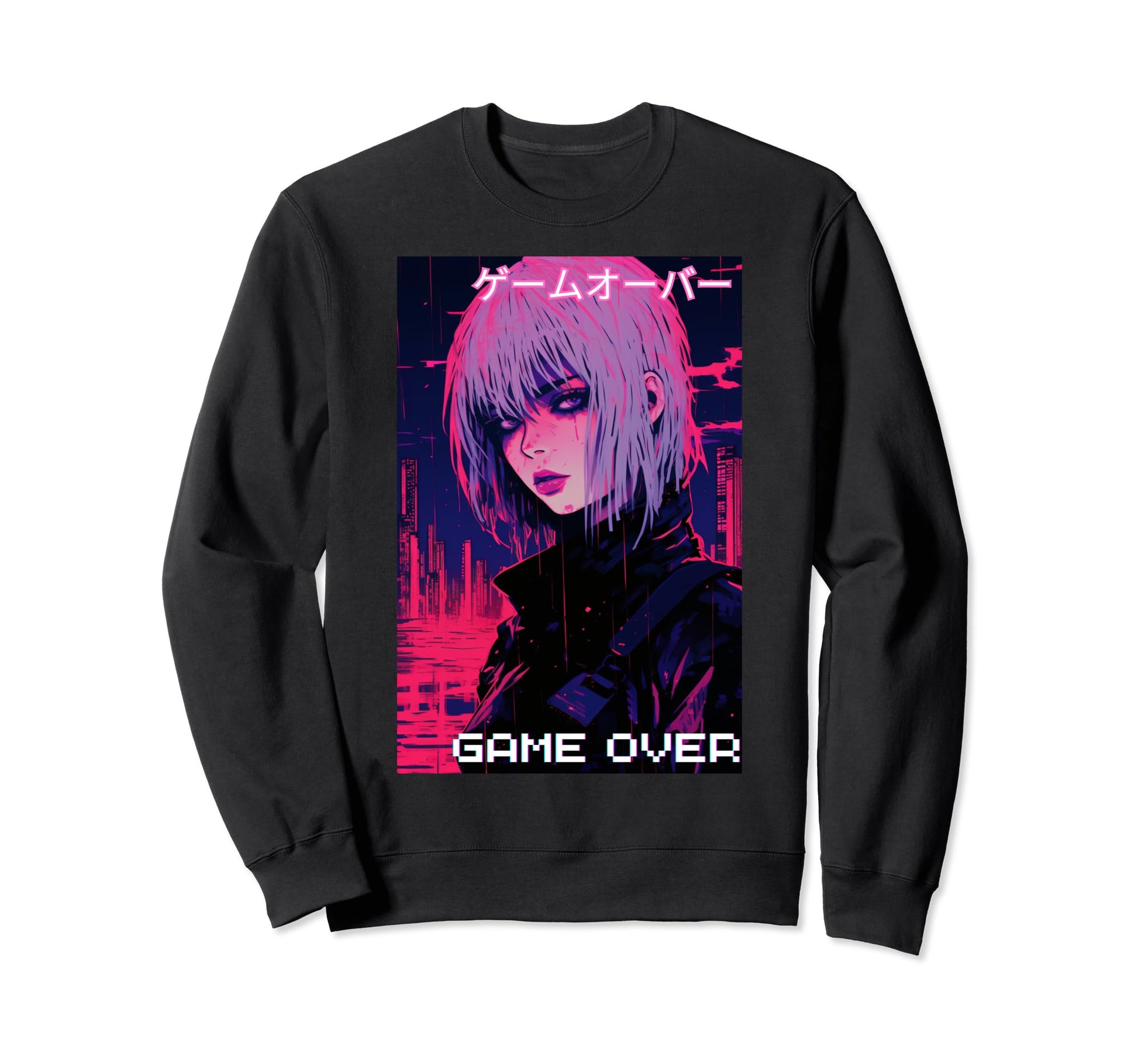 Japanese Vaporwave Sad Anime Indie Sweatshirt - Custom Art Print Unisex - T-Shirt, Sweatshirt, Hoodie