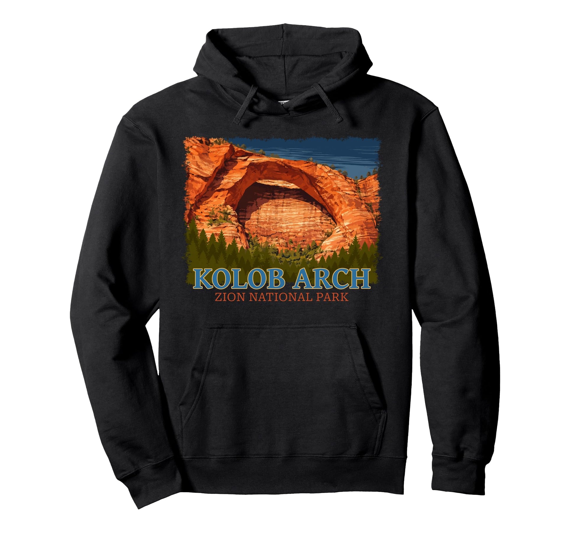 Zion National Park Kolob Arch Hoodie - Fun Novelty Design for Adults - T-Shirt, Sweatshirt, Hoodie