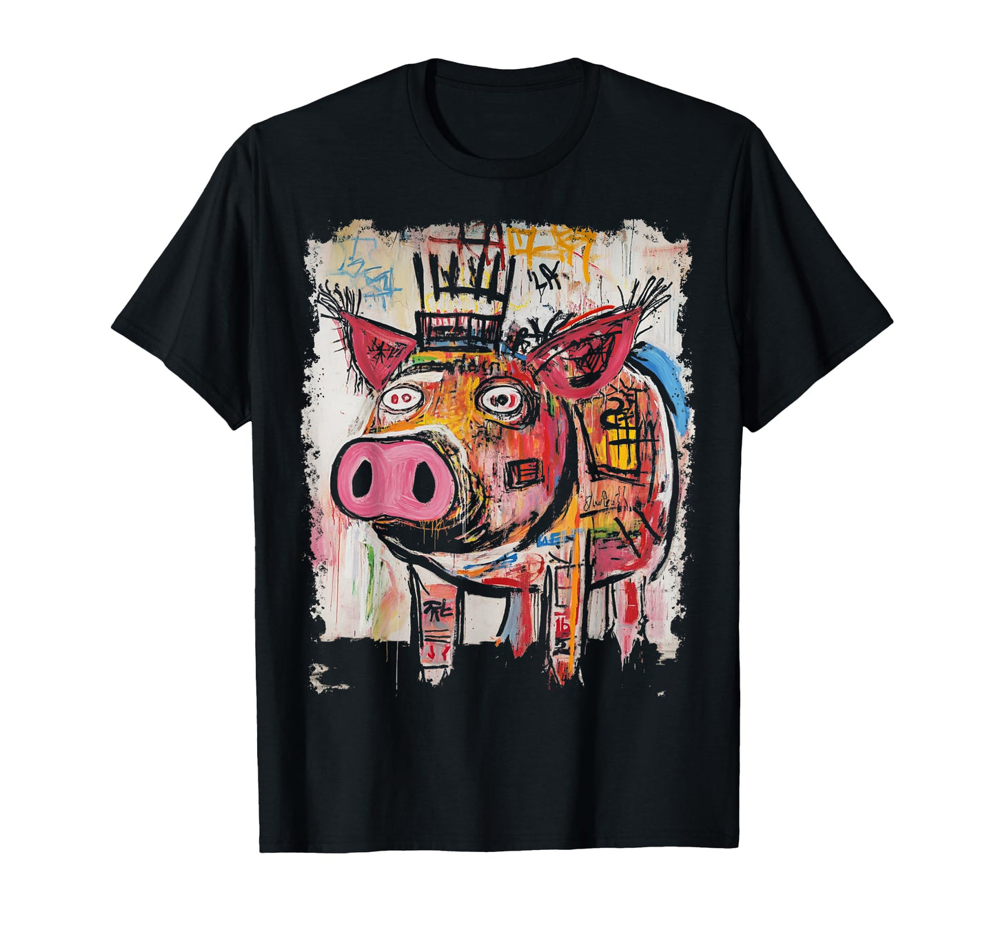 Pig 90S Graffiti T-Shirt - Novelty Apparel for Adults - T-Shirt, Sweatshirt, Hoodie