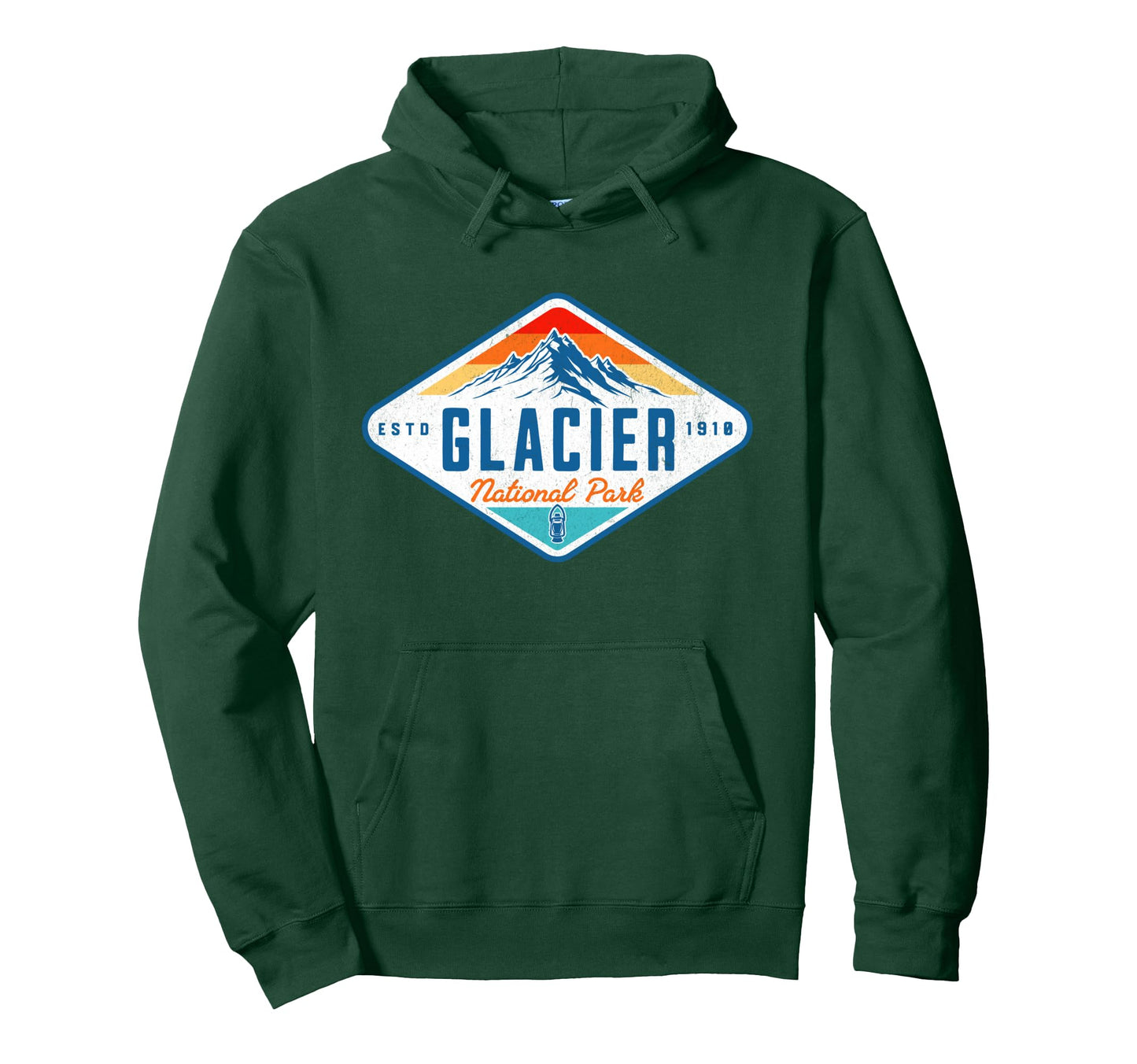 Glacier National Park Montana Family Trip Hoodie - Graphic Print for Adults - T-Shirt, Sweatshirt, Hoodie