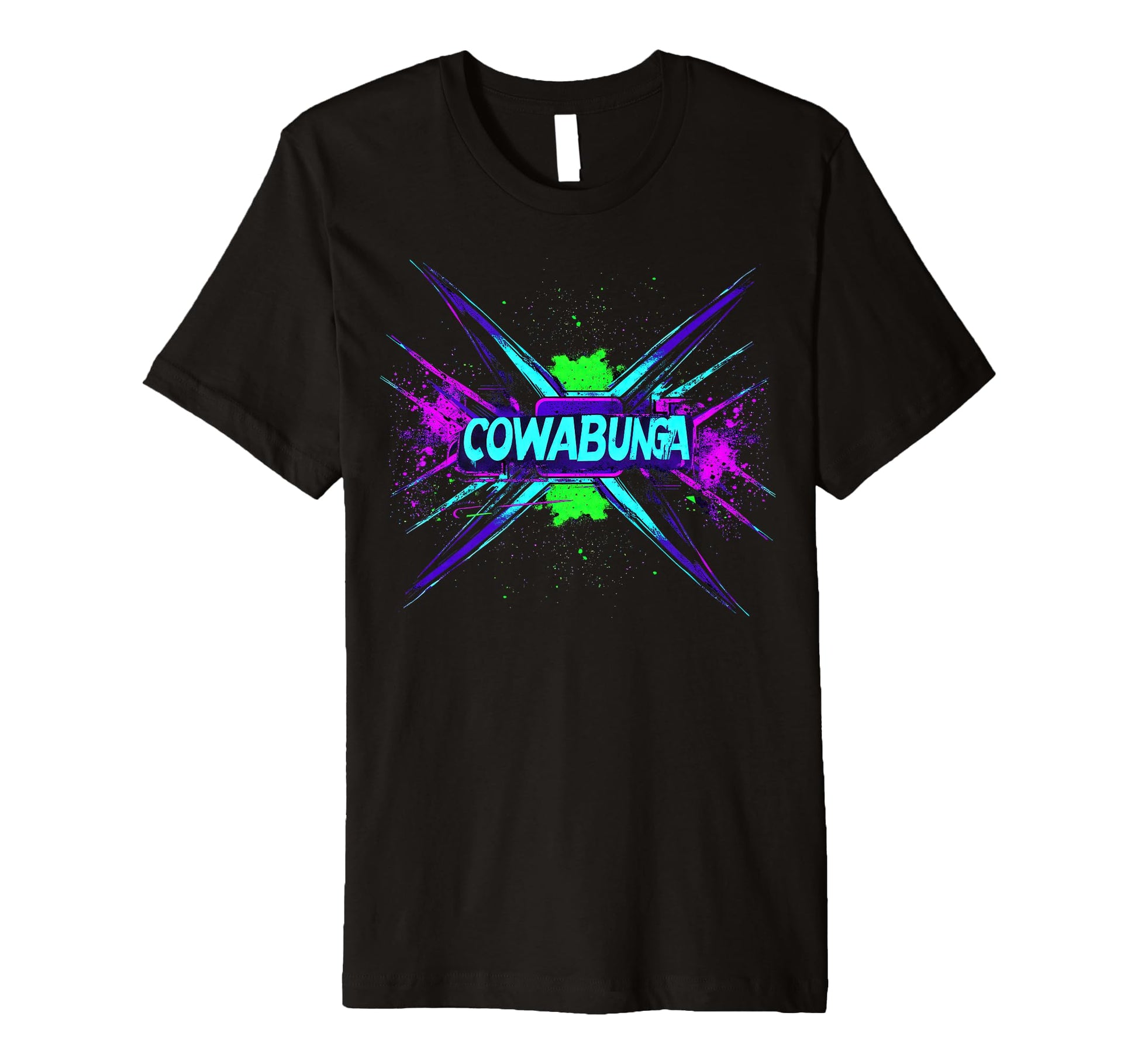 Cowabunga 80S 90S Nostalgia Slang Grunge T-Shirt - Custom Art Print Unisex - T-Shirt, Sweatshirt, Hoodie