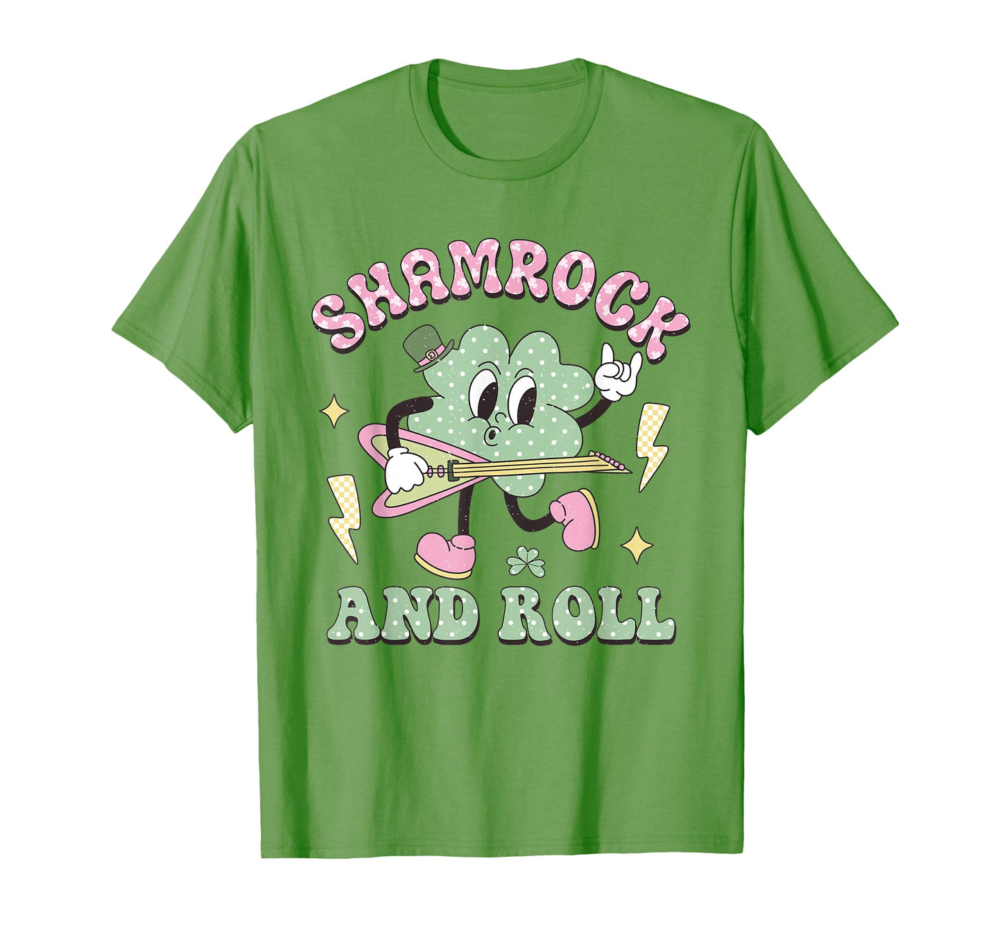 Shamrock And Roll Saint Patricks Day T-Shirt - Aesthetic Graphic Men Women - T-Shirt, Sweatshirt, Hoodie