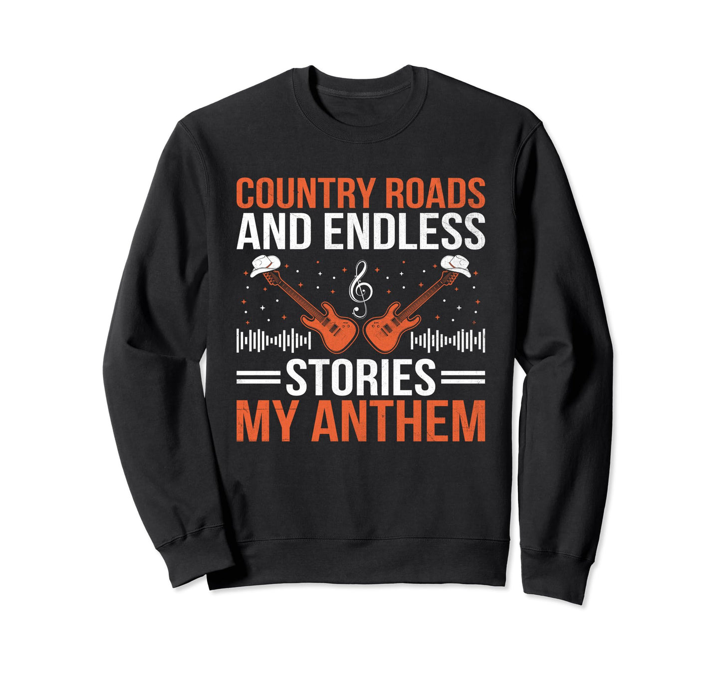 County Music Music Lover Western Sweatshirt - Minimalist Print for Adults - T-Shirt, Sweatshirt, Hoodie