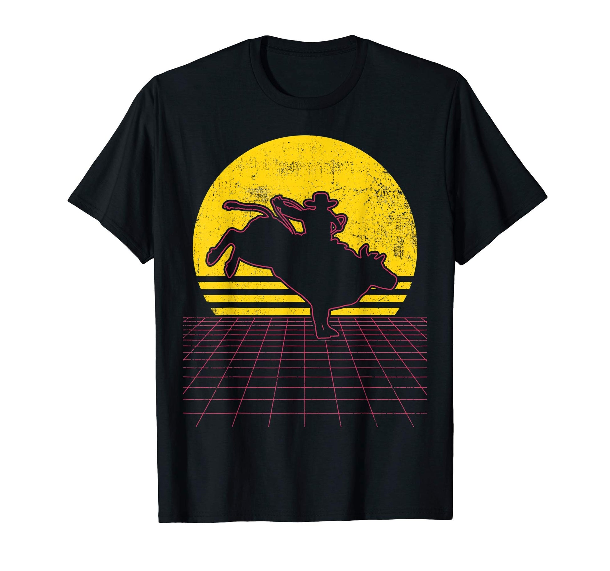 Bull Riding Cowboy Western T-Shirt - Casual Everyday Wear Men Women - T-Shirt, Sweatshirt, Hoodie