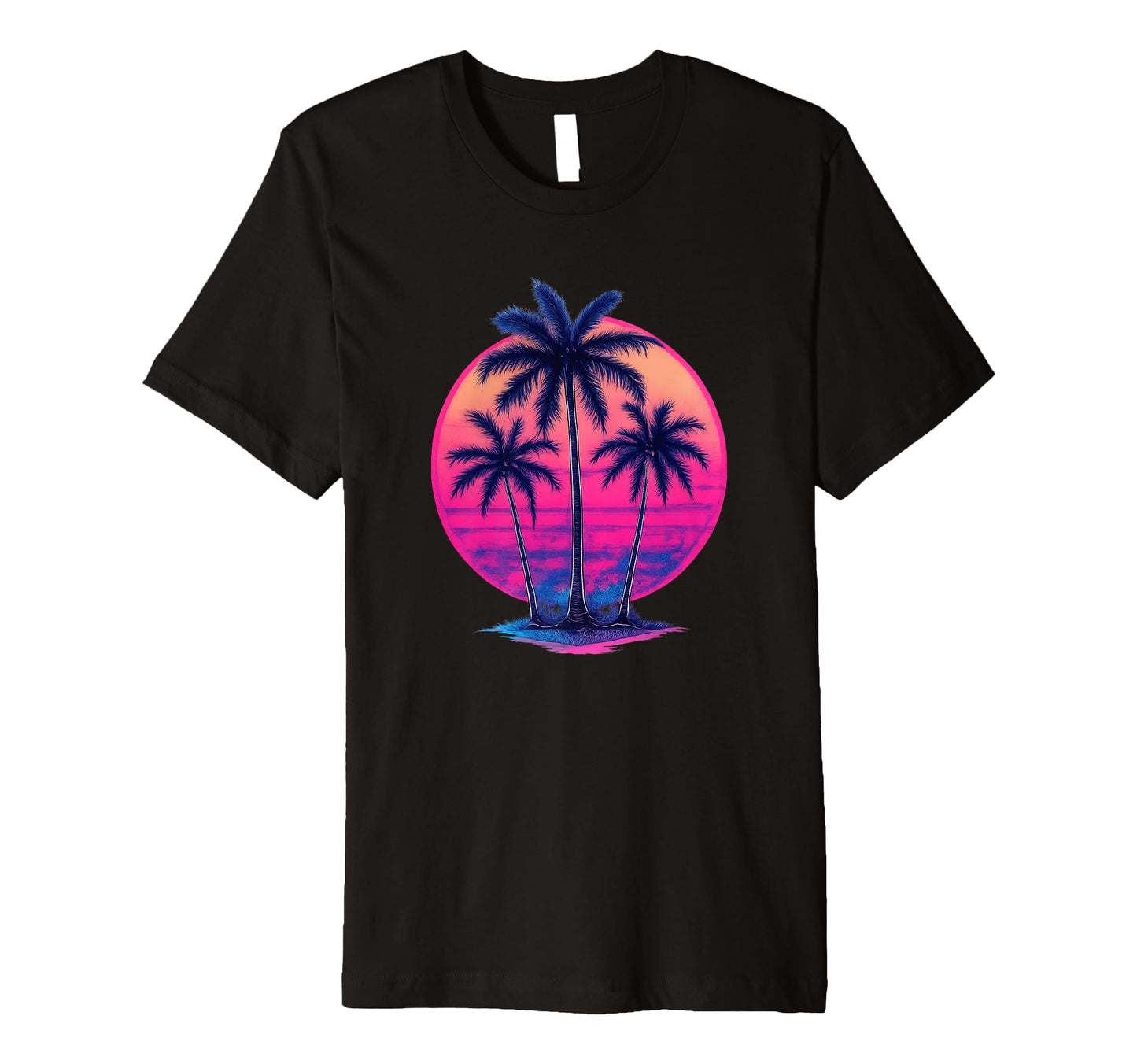 Palm Trees Vaporwave Aesthetic T-Shirt - Aesthetic Graphic Men Women - T-Shirt, Sweatshirt, Hoodie