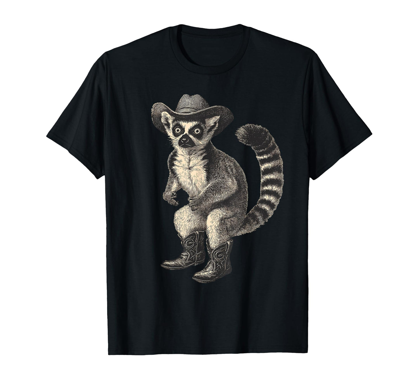 Lemur Cowboy Rodeo Cowgirl Western T-Shirt - Trendy Graphic for Adults - T-Shirt, Sweatshirt, Hoodie