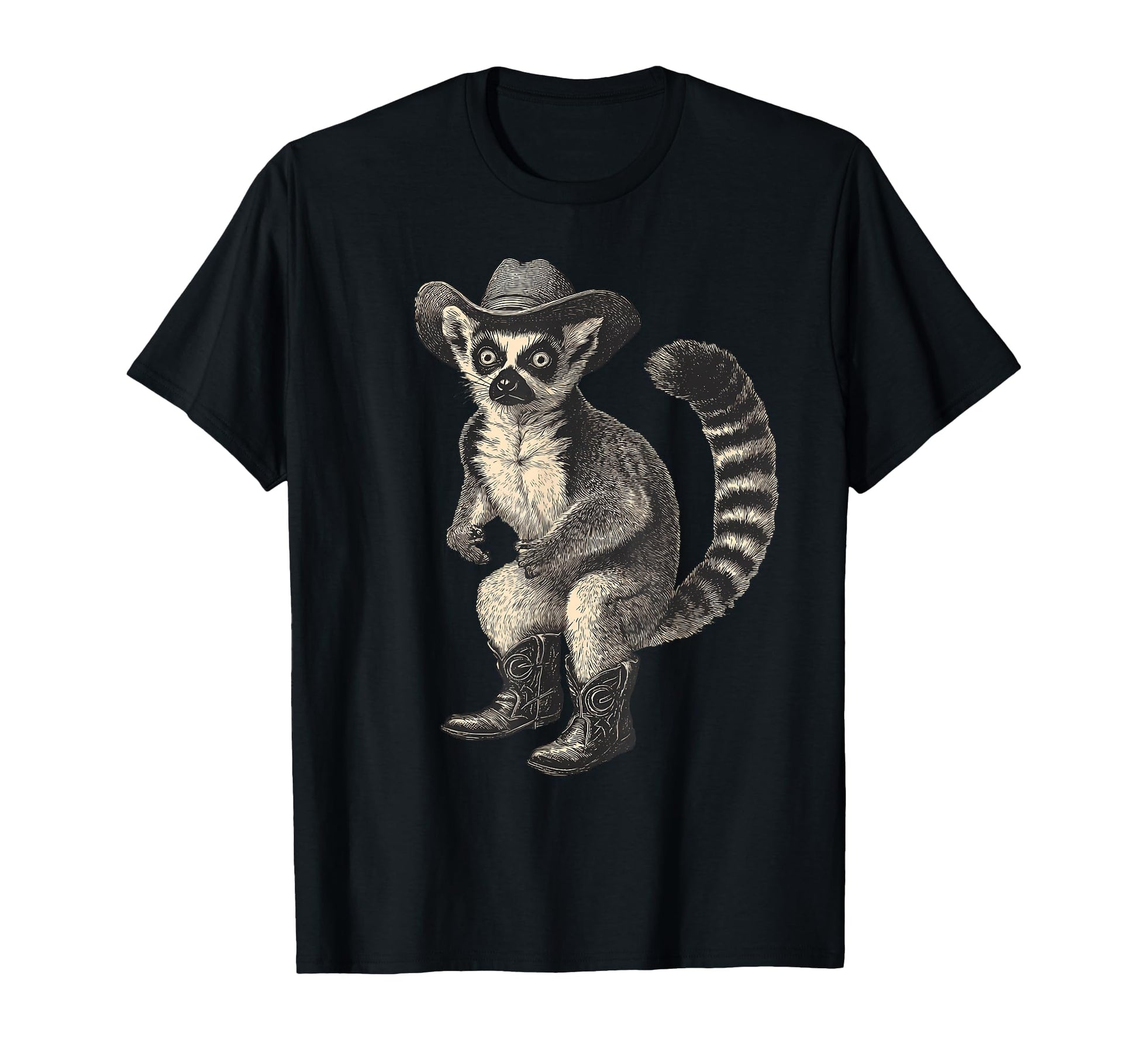 Lemur Cowboy Rodeo Cowgirl Western T-Shirt - Trendy Graphic for Adults - T-Shirt, Sweatshirt, Hoodie