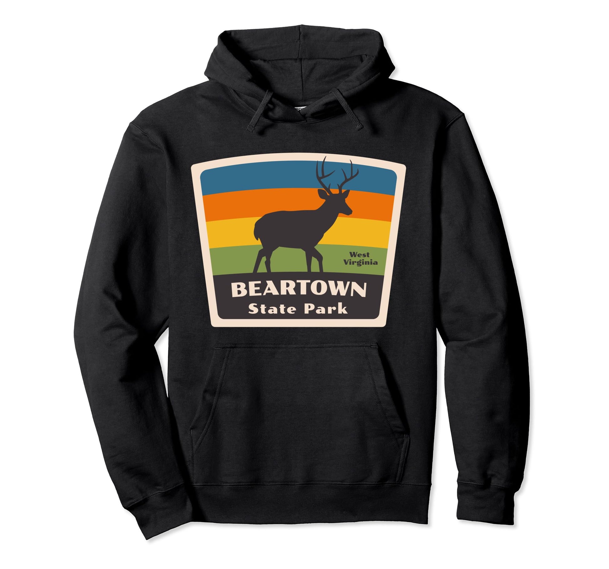 Beartown State Park West Virginia Deer Hoodie - Graphic Print for Adults - T-Shirt, Sweatshirt, Hoodie