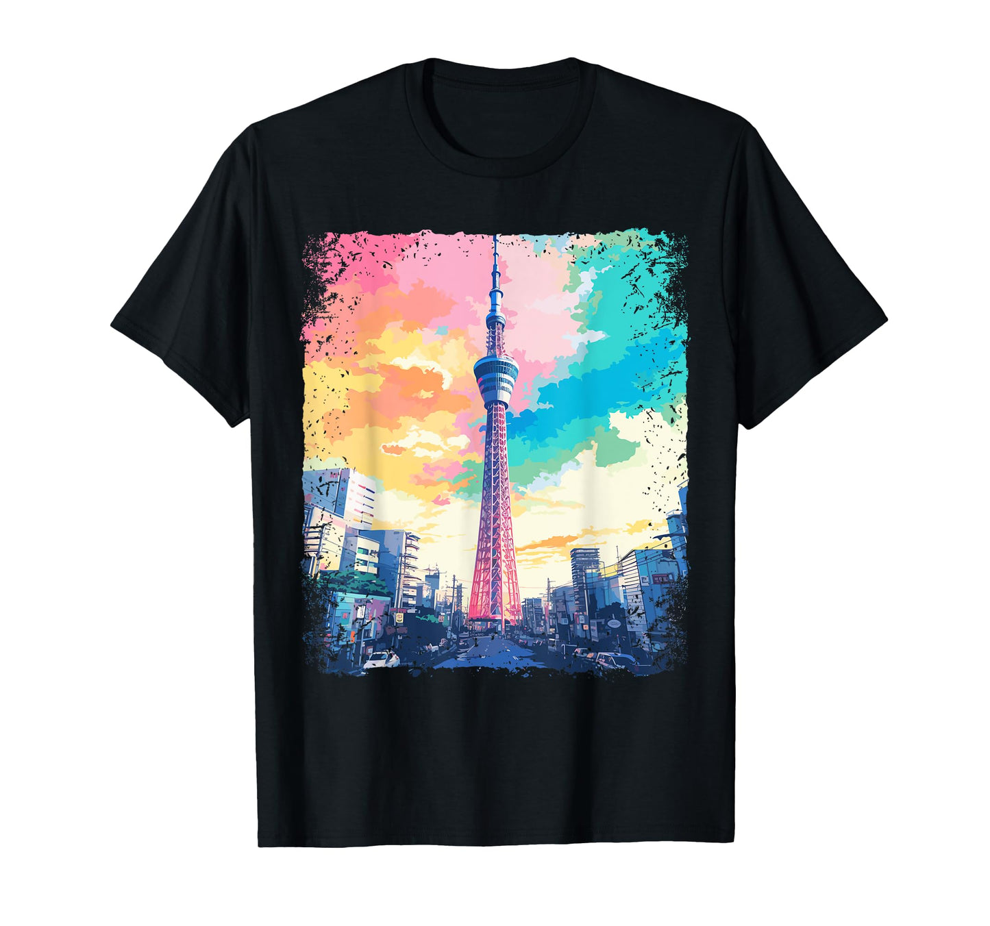Tokyo Skytree Japan Vaporwave Aesthetic T-Shirt - Trendy Graphic Unisex - T-Shirt, Sweatshirt, Hoodie