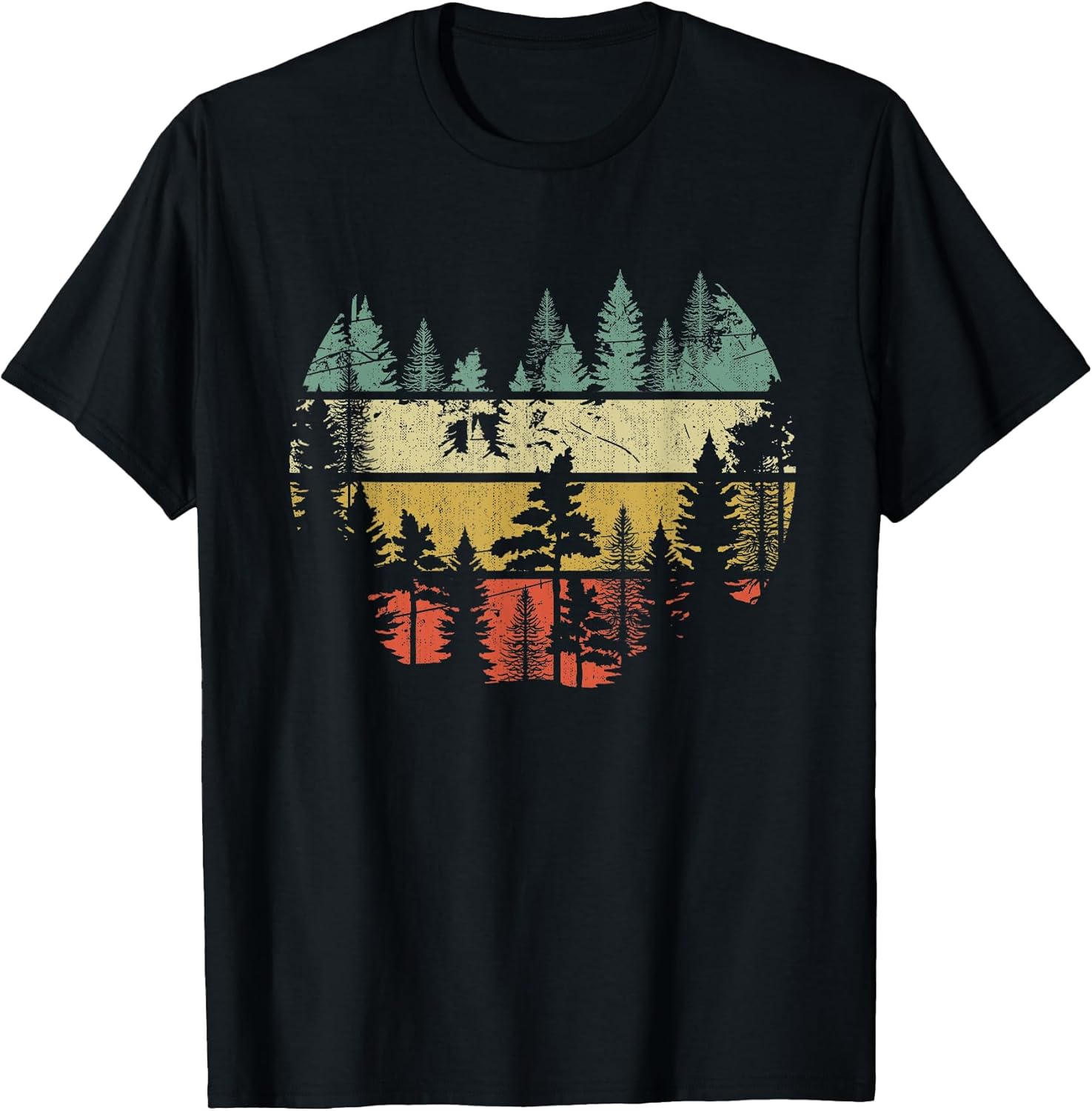 Retro Wald Bäume Natur Berge Naturliebhaber - Adult & Kids T-Shirts, Sweatshirts & Hoodies apparel design preview 1