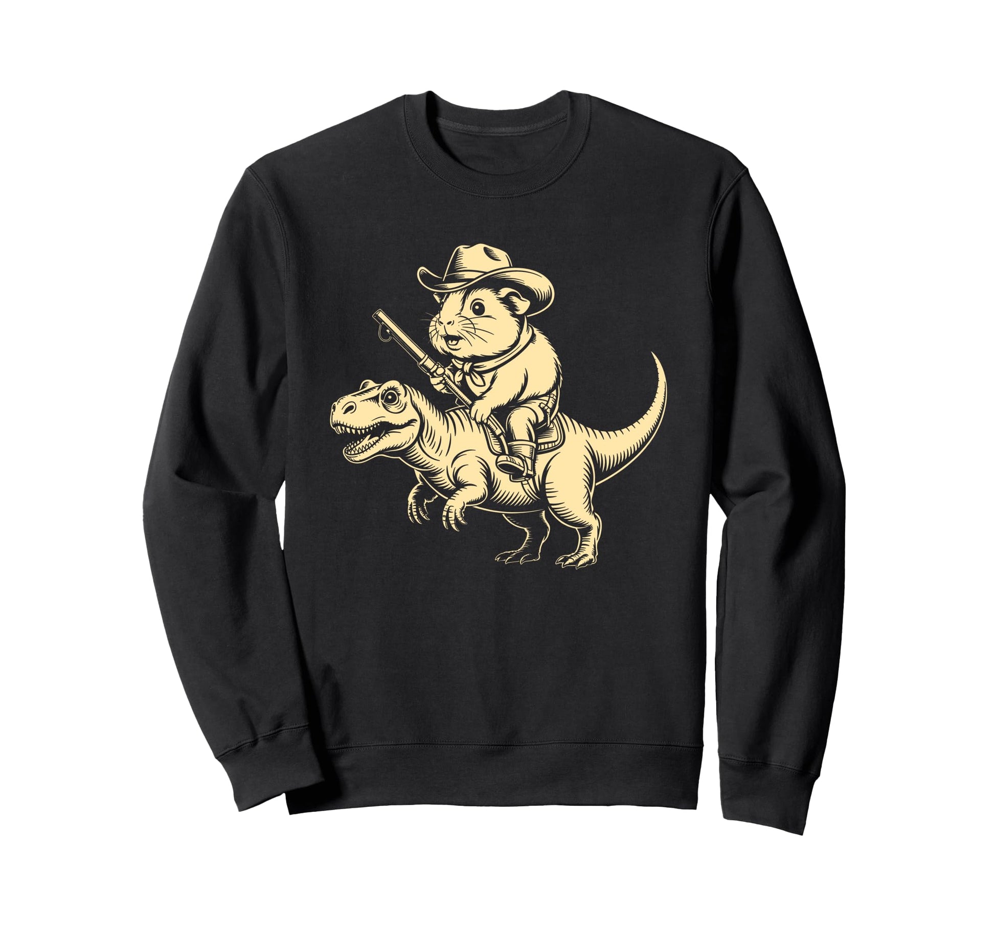 Guinea Pig Cowboy Dinosaur Sweatshirt - Trendy Graphic Men Women - T-Shirt, Sweatshirt, Hoodie