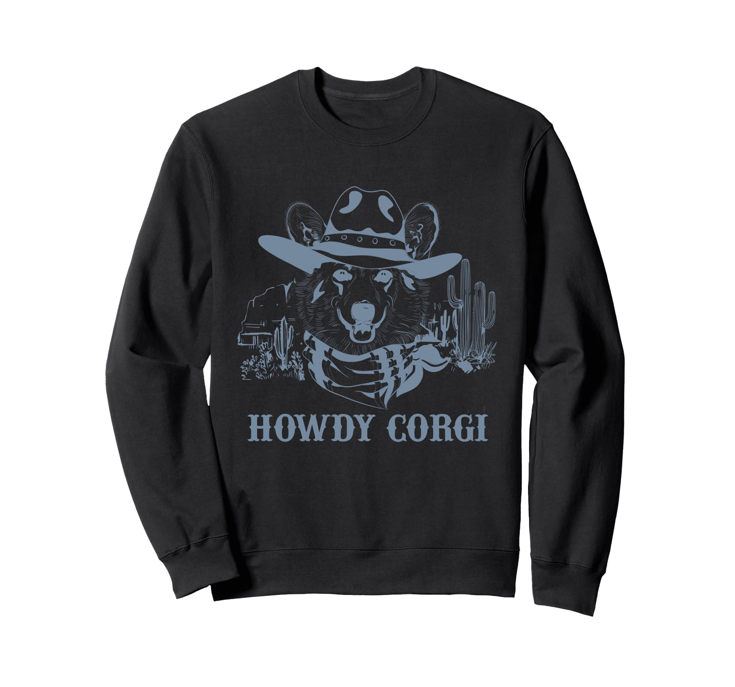 Dog Mom Howdy Corgi Cowboy Cowgirl Sweatshirt - Minimalist Print Men Women - T-Shirt, Sweatshirt, Hoodie