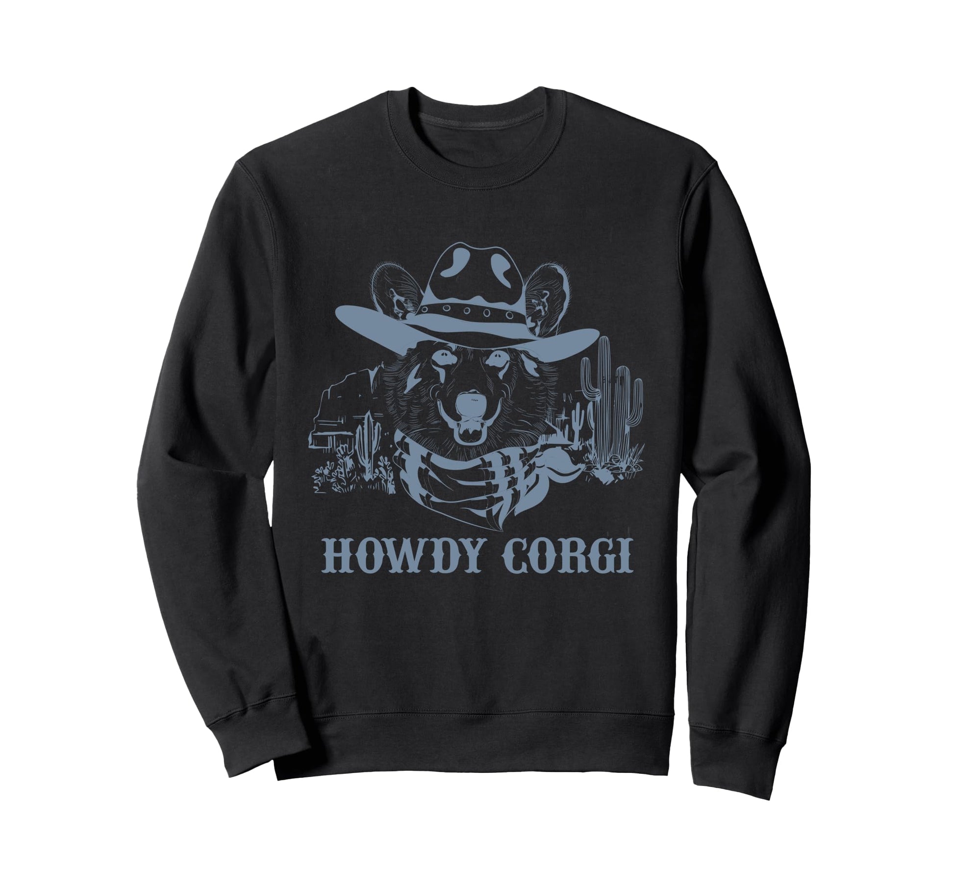 Dog Mom Howdy Corgi Cowboy Cowgirl Sweatshirt - Minimalist Print Men Women - T-Shirt, Sweatshirt, Hoodie