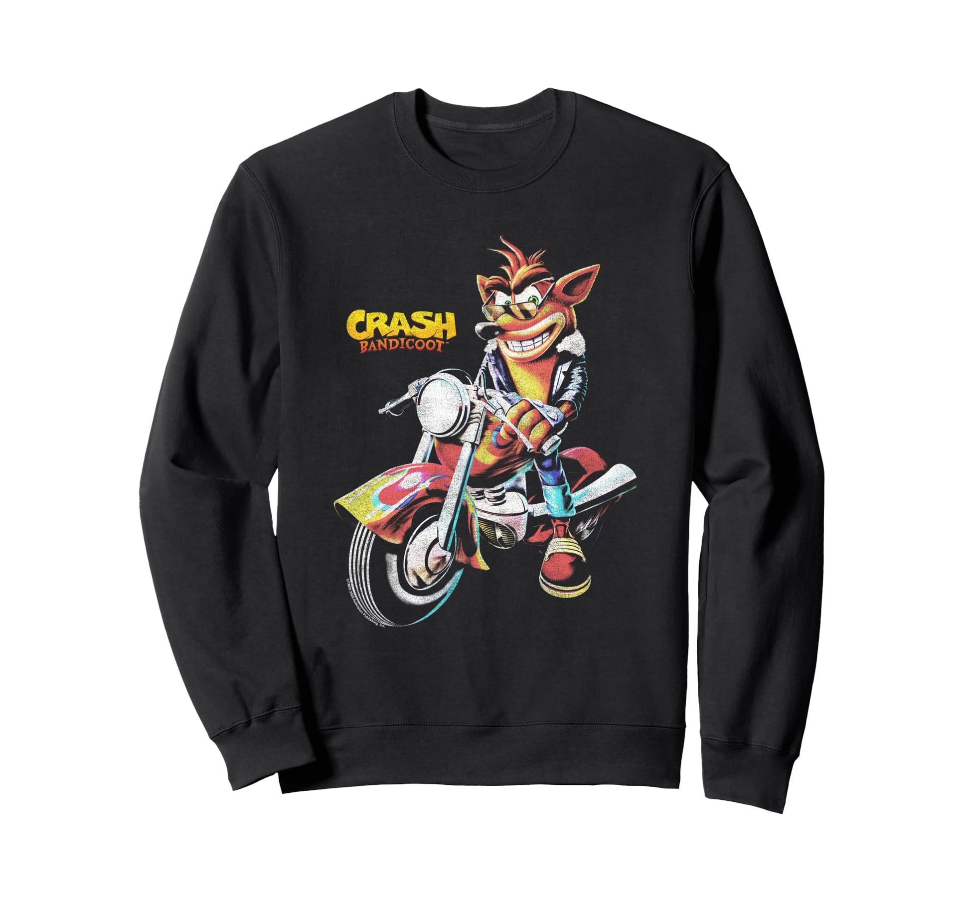 Crash Bandicoot Biker Scene Sweatshirt - Streetwear Style for Adults - T-Shirt, Sweatshirt, Hoodie