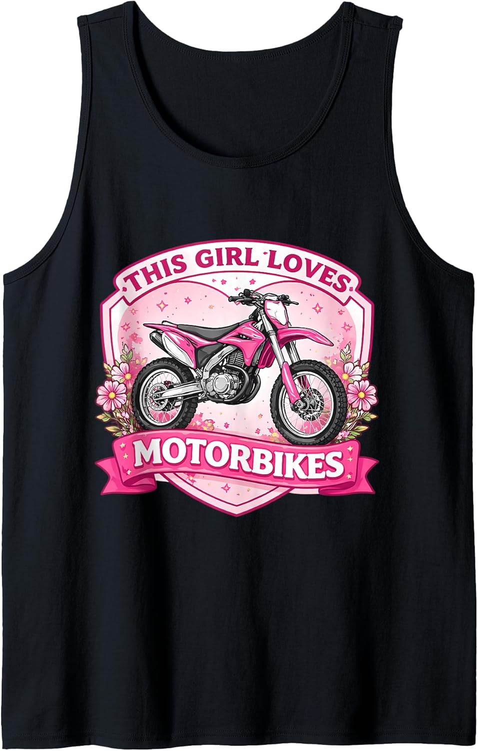 This Girl Loves Motorbikes Dirt Bike Floral Merch - Adult & Kids T-Shirts, Sweatshirts & Hoodies apparel design preview 1